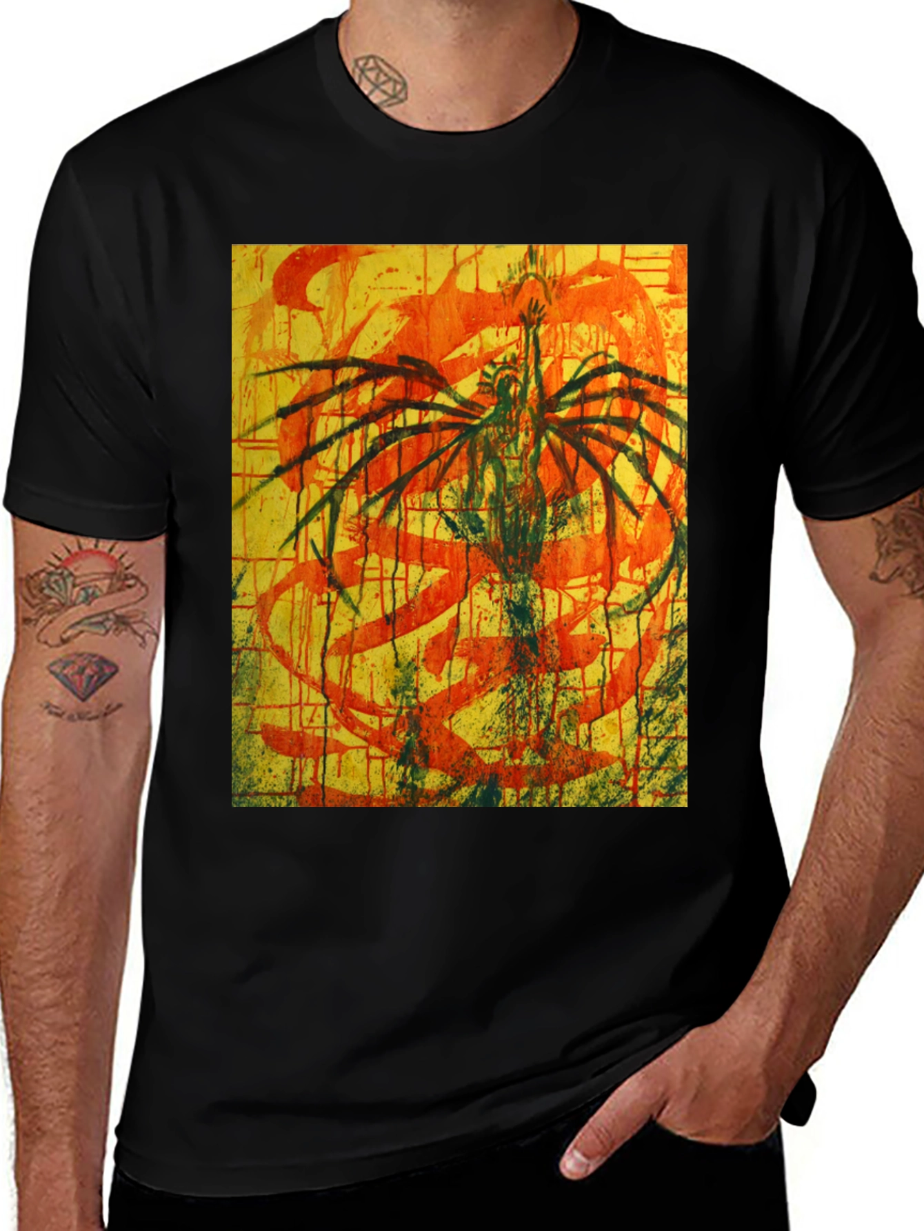 Variant 24 of Abstract Art Graphic Print Tee - Modern Style