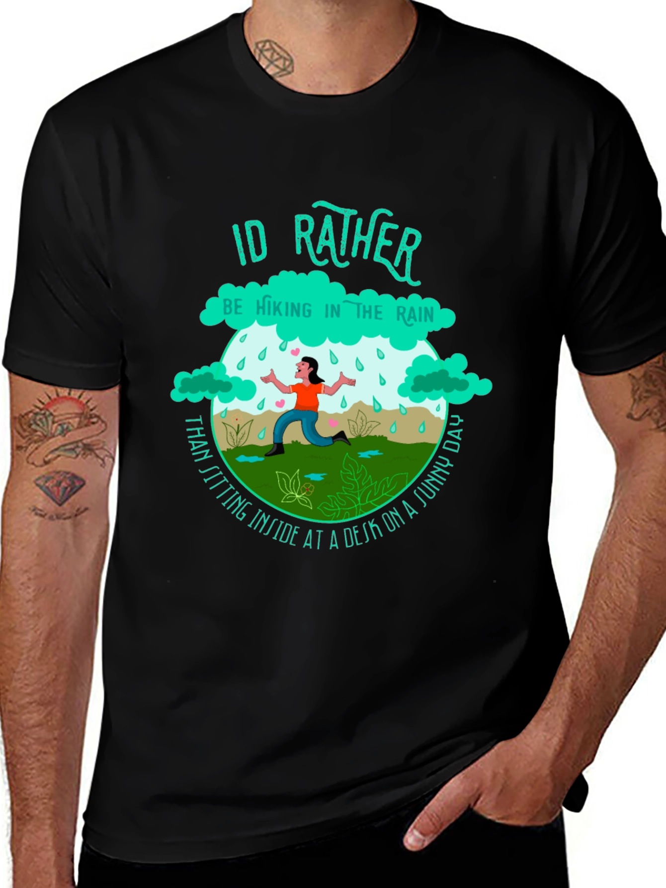 Variant 19 of Hiking In The Rain T-Shirt - Outdoor Adventure