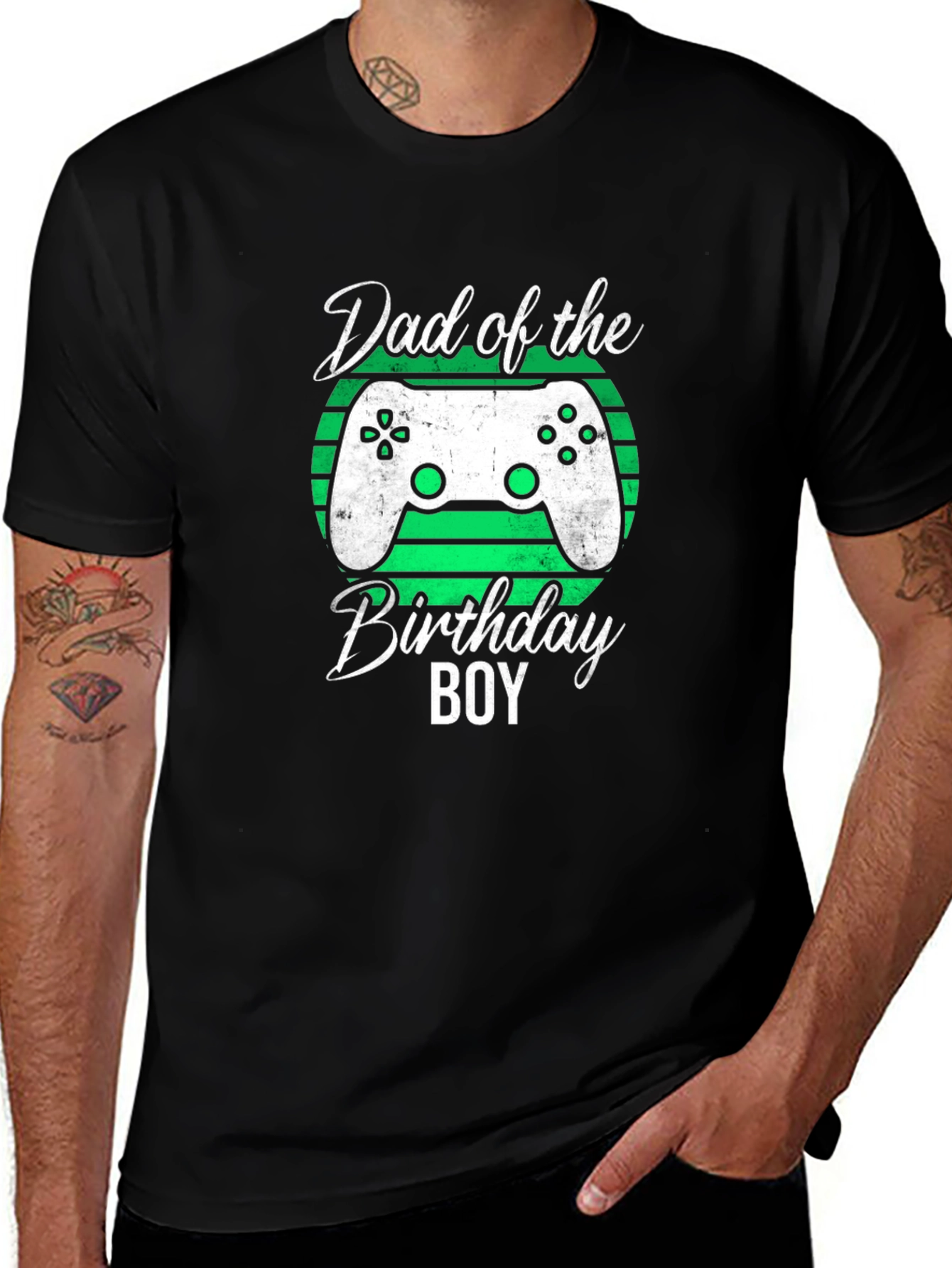Variant 19 of Dad of the Birthday Boy Gamer T-Shirt