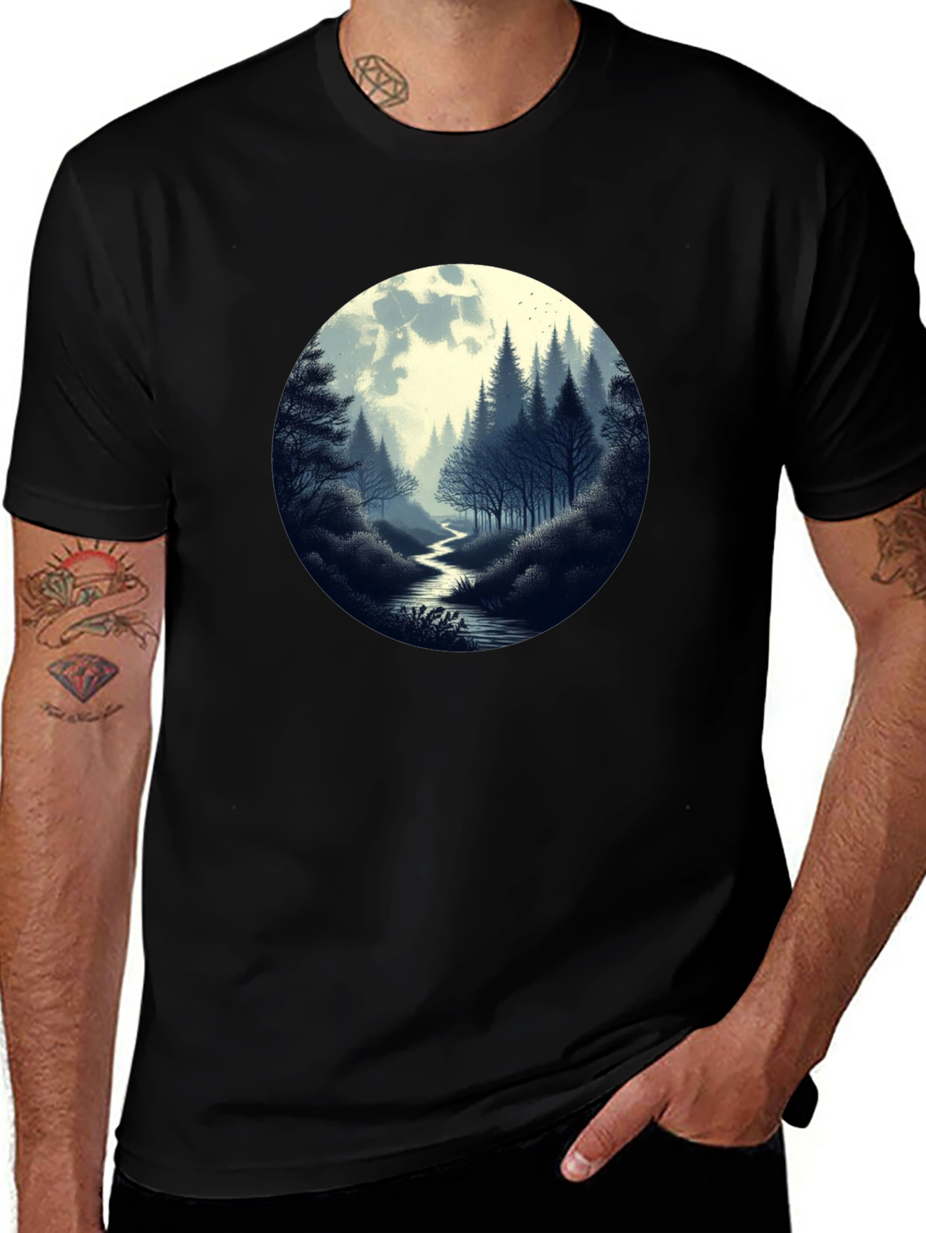 Nature Scene Graphic Print Tee