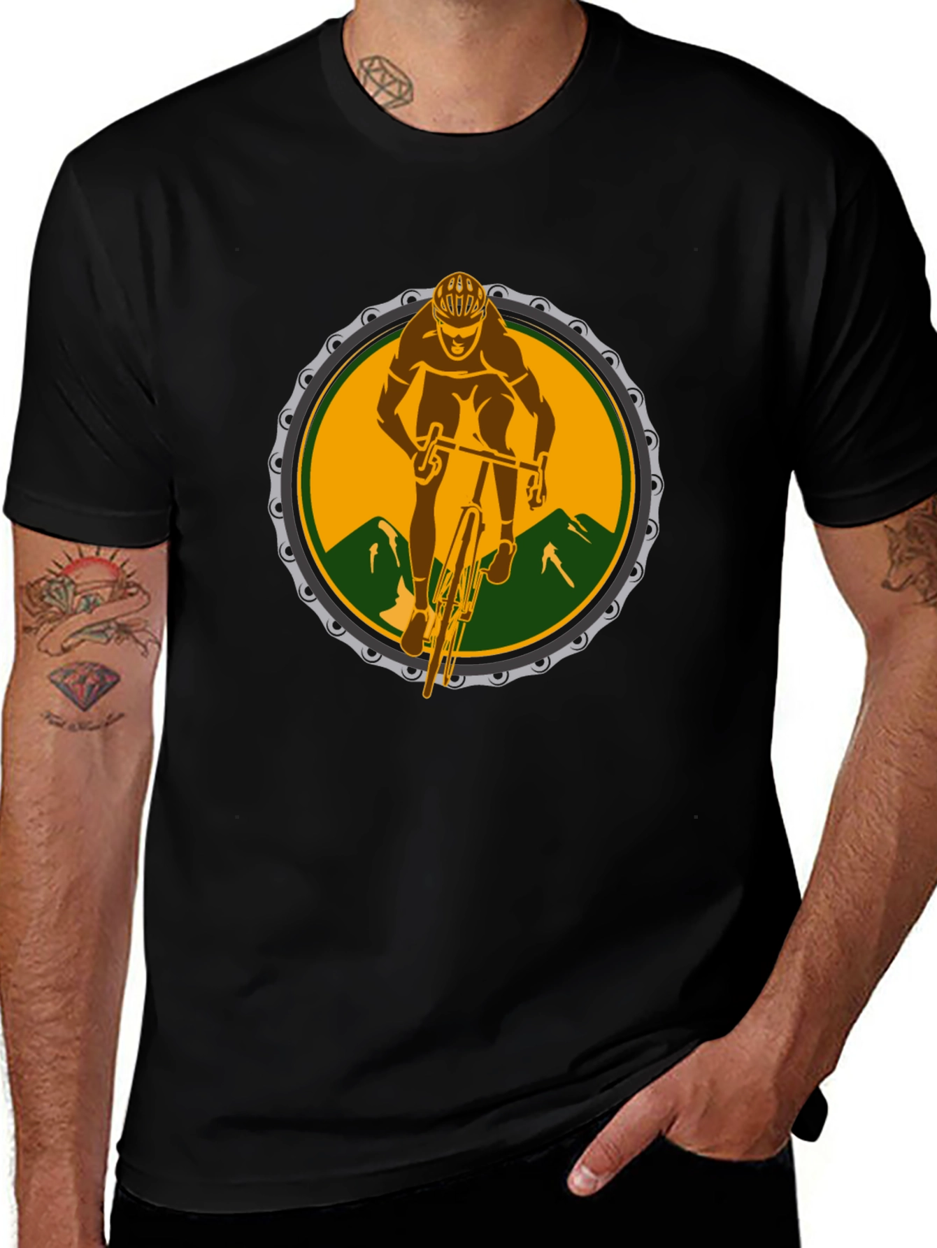 Cyclist Graphic Tee - Mountain Biking Adventure Shirt