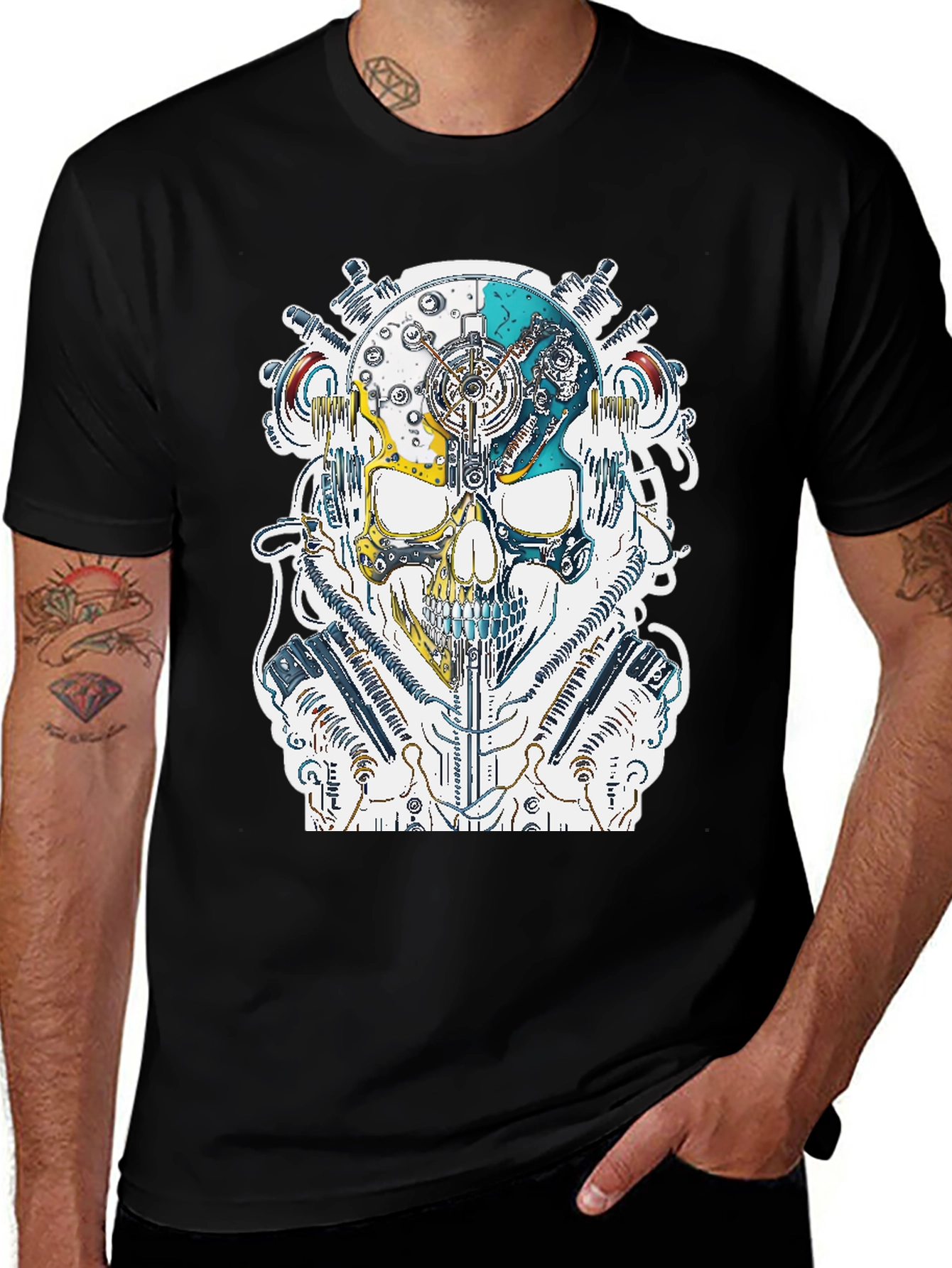 Variant 27 of Steampunk Skull Graphic T-Shirt