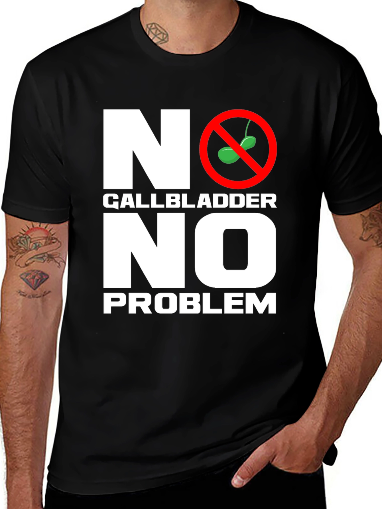 Variant 2 of No Gallbladder, No Problem T-Shirt