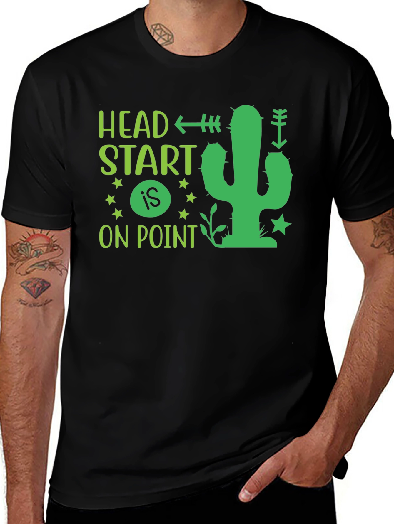 Variant 23 of Head Start is On Point Cactus T-Shirt