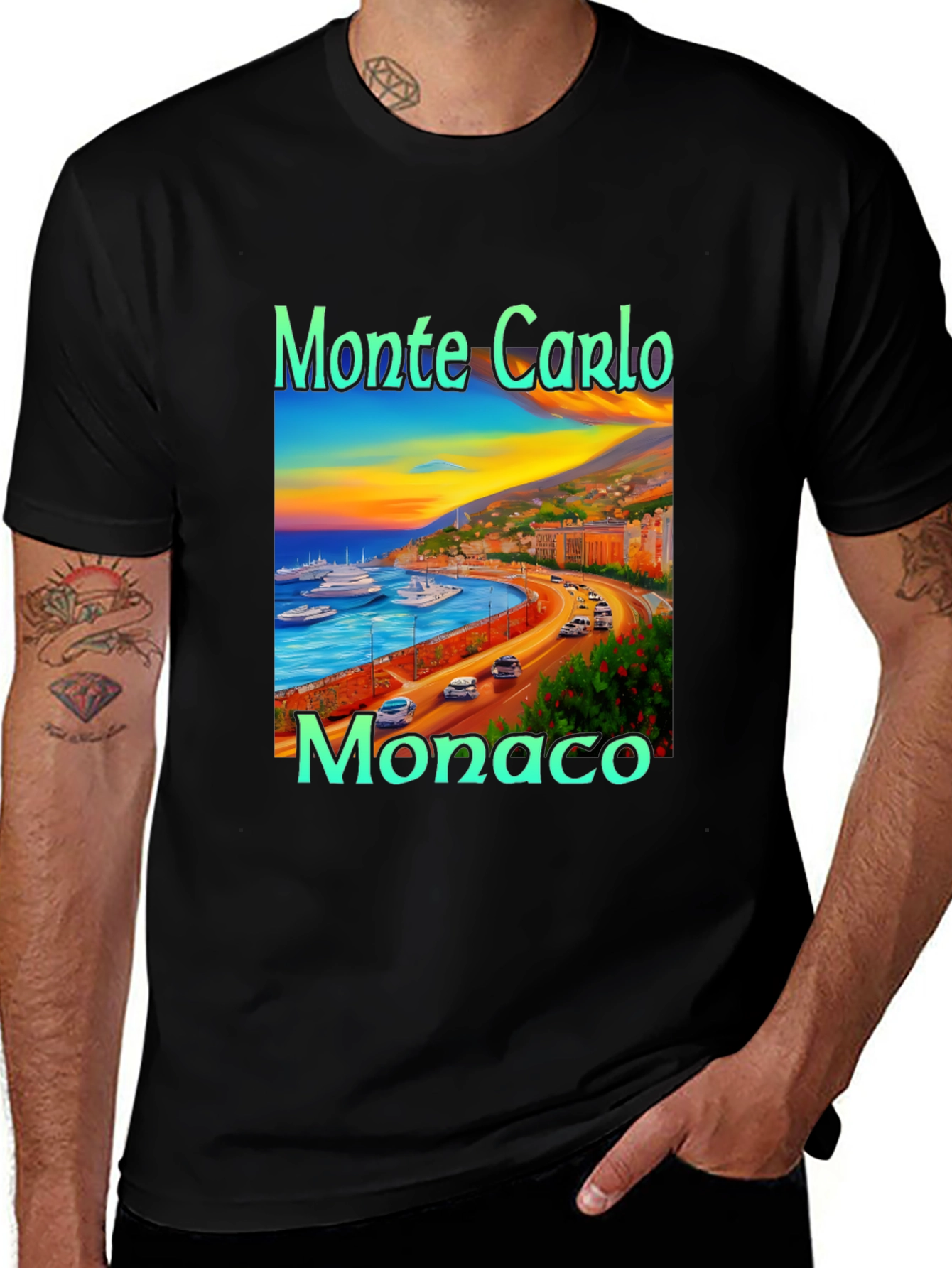Monte Carlo Monaco Graphic T-Shirt