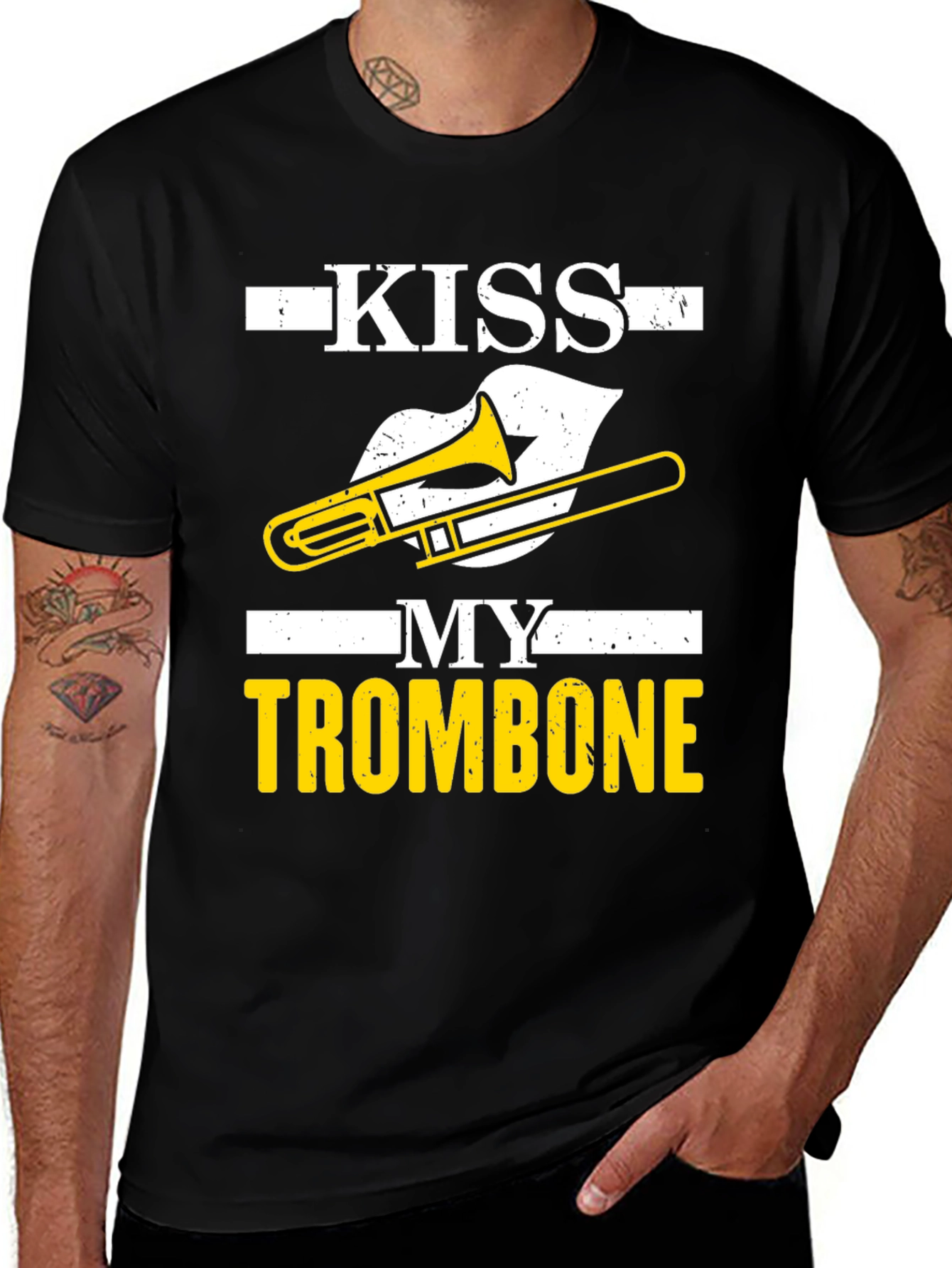 Variant 5 of Kiss My Trombone Funny Music T-Shirt