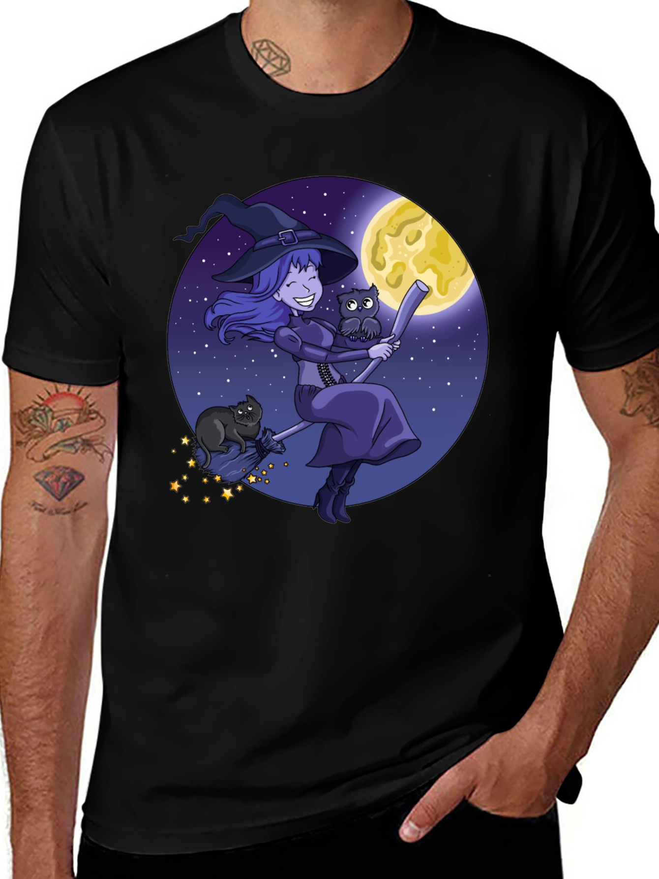 Variant 24 of Witch on Broom T-Shirt - Halloween Ready!