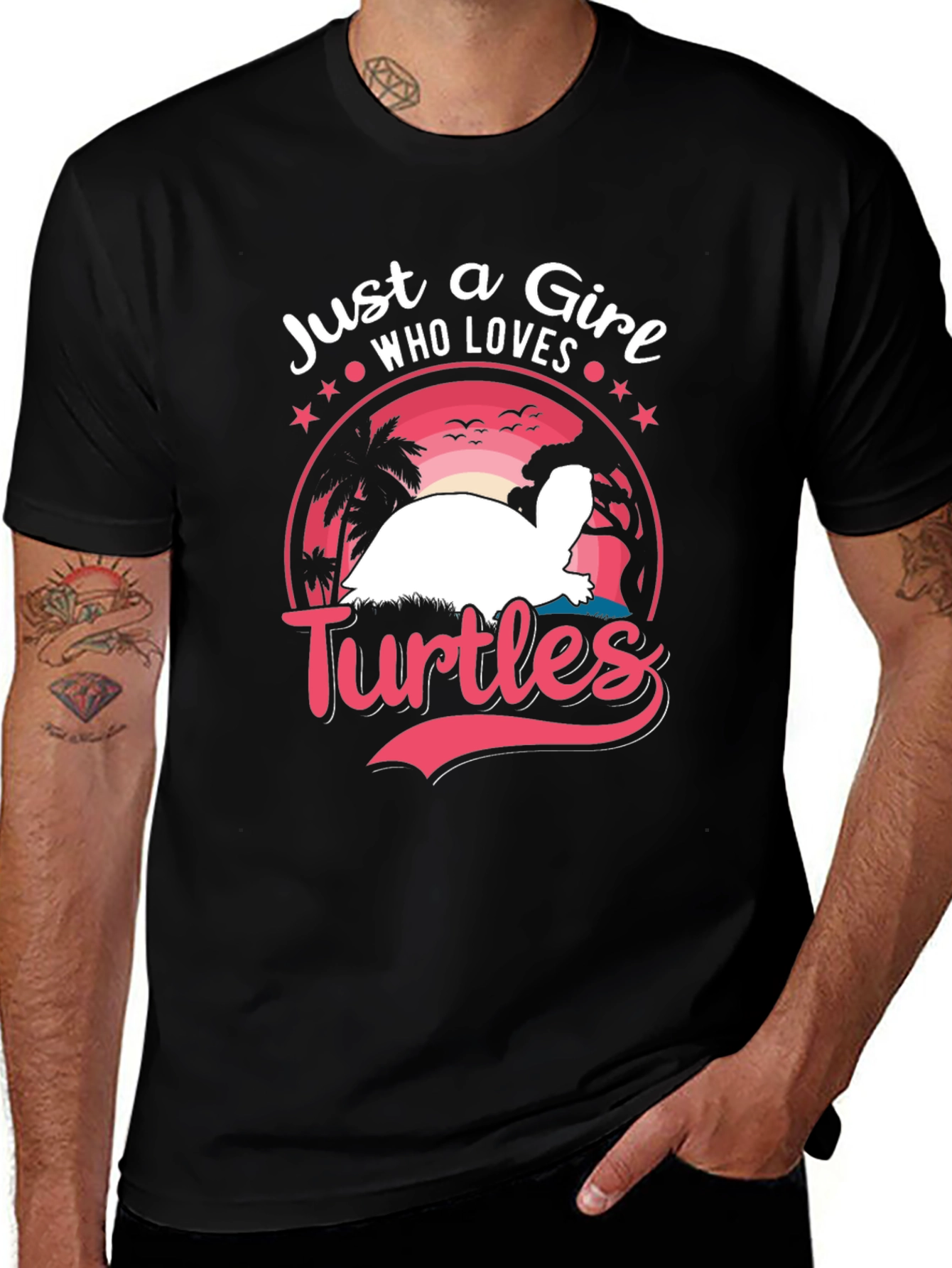 Variant 16 of Just A Girl Who Loves Turtles Graphic Tee