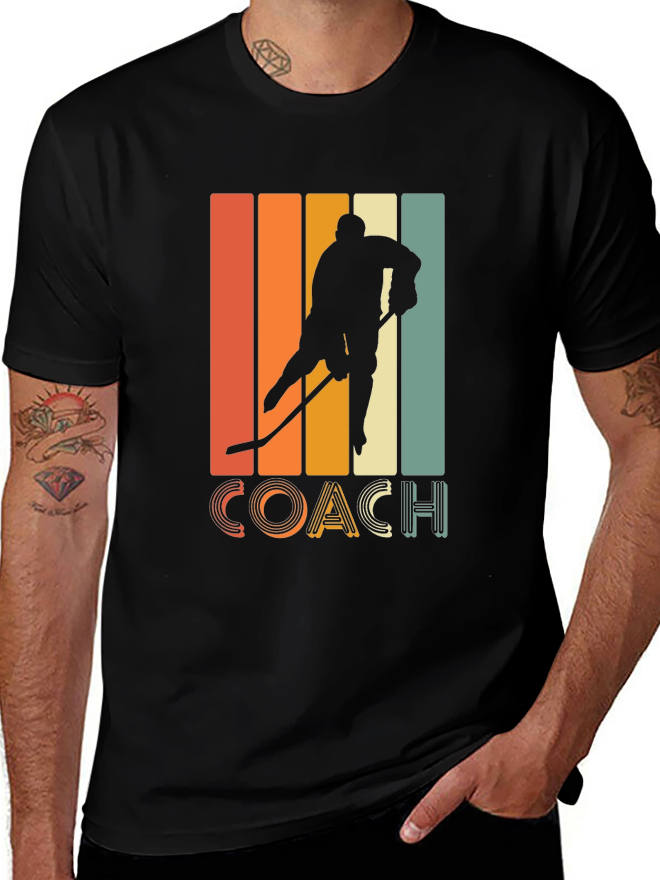 Variant 11 of Retro Hockey Coach T-Shirt - Vintage Design