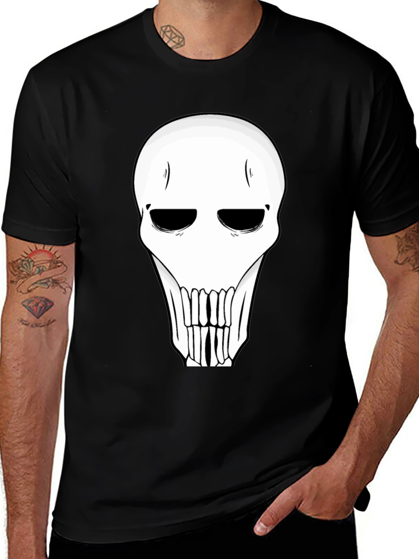 Variant 30 of Skull Graphic Black T-Shirt for Men