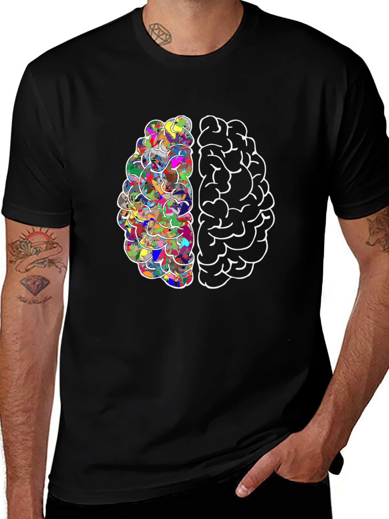 Brain Art T-Shirt - Colorful Creativity