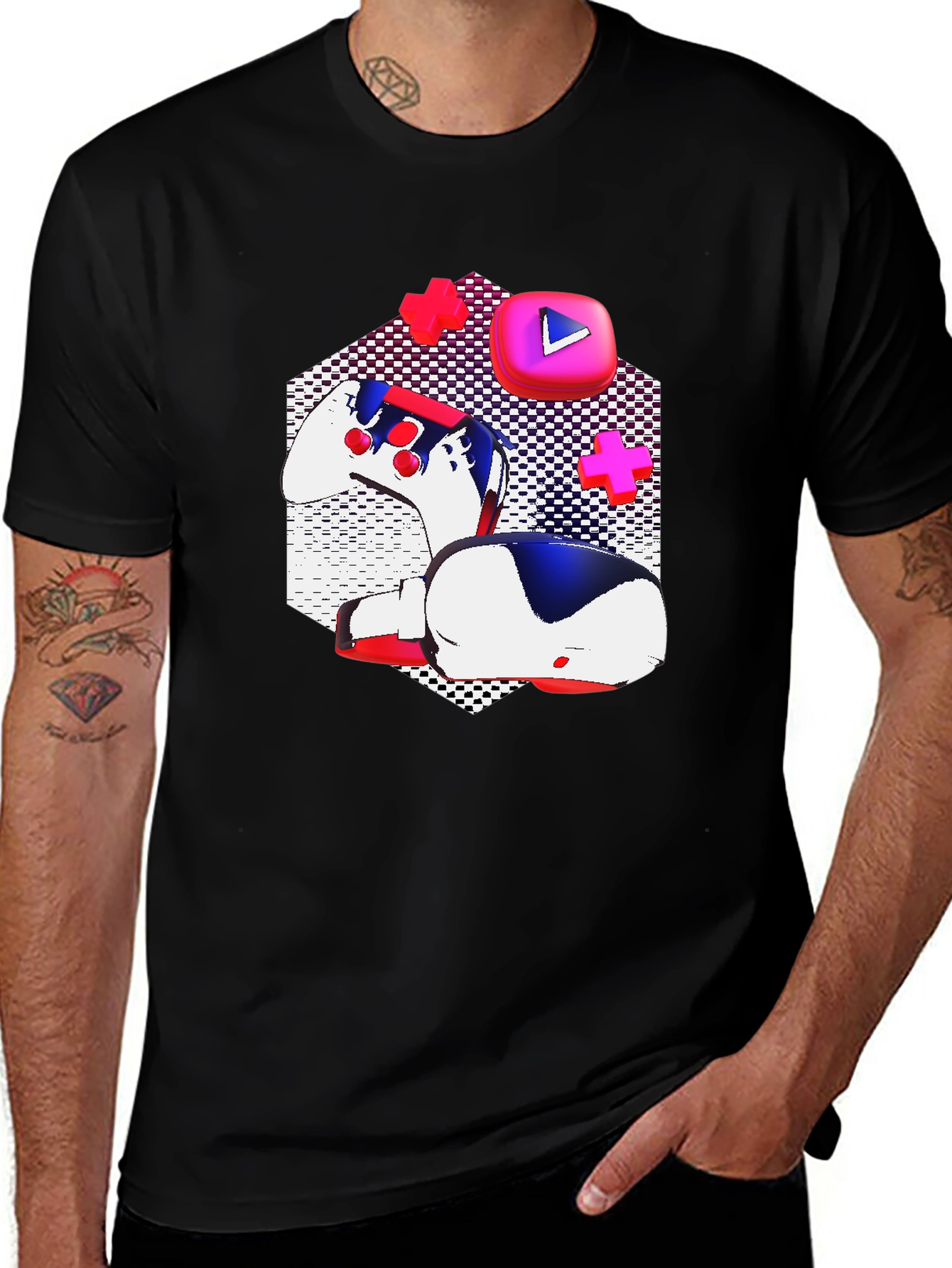 Variant 27 of Gaming Controller & VR T-Shirt