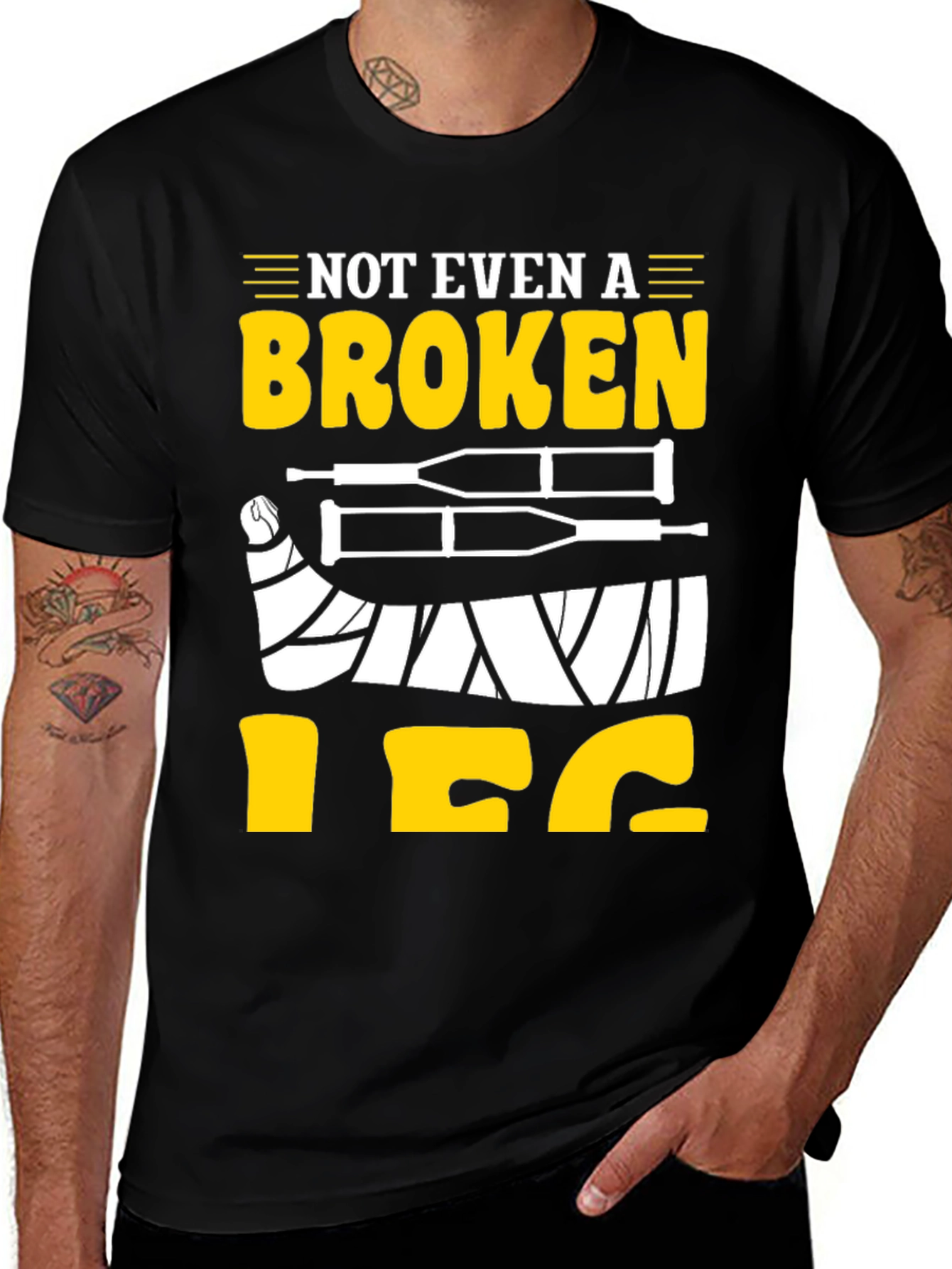 Variant 14 of Not Even a Broken Leg T-Shirt Humor Recovery Gift
