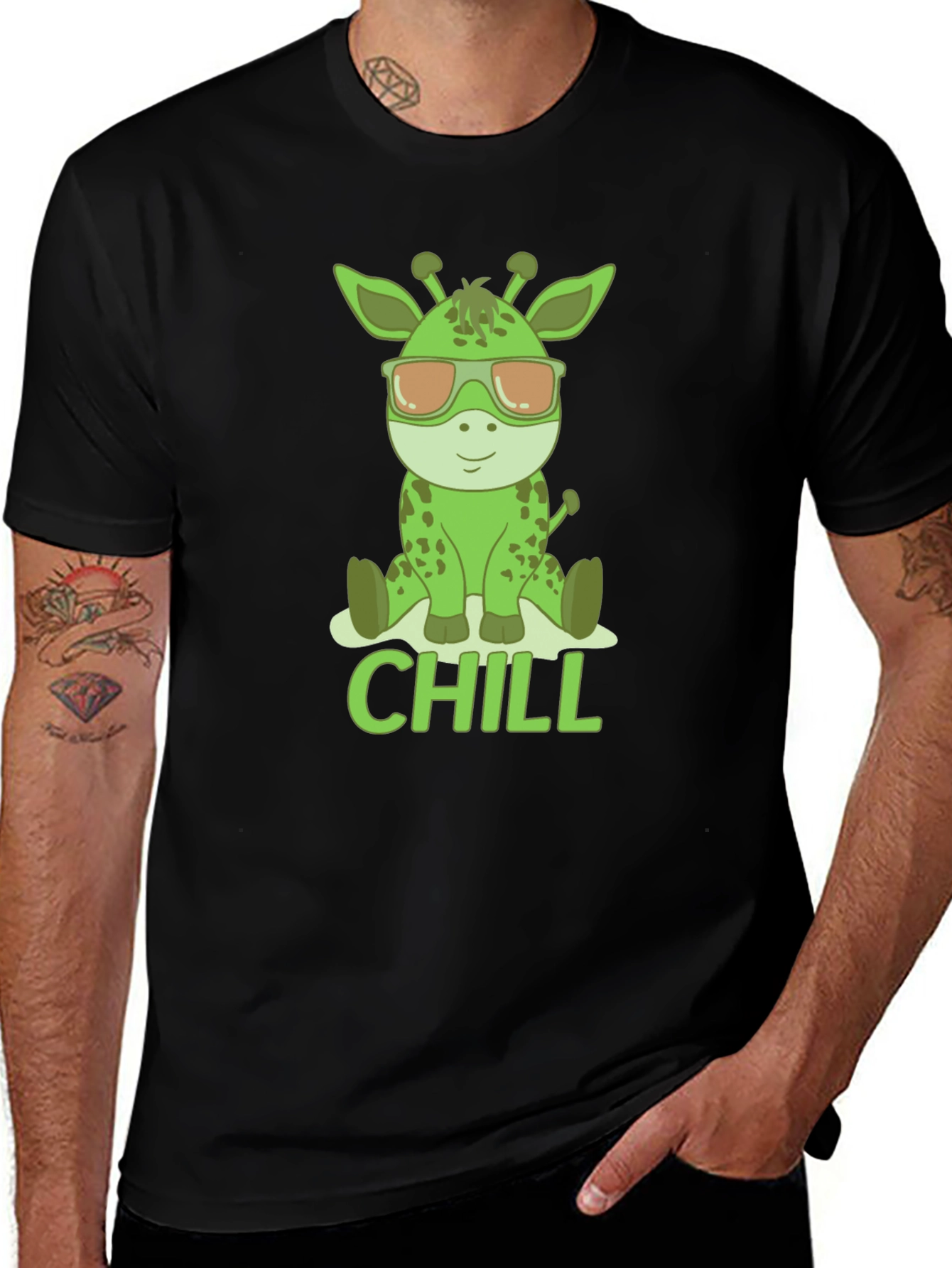 Variant 26 of Chill Giraffe T-Shirt - Cool & Casual Design