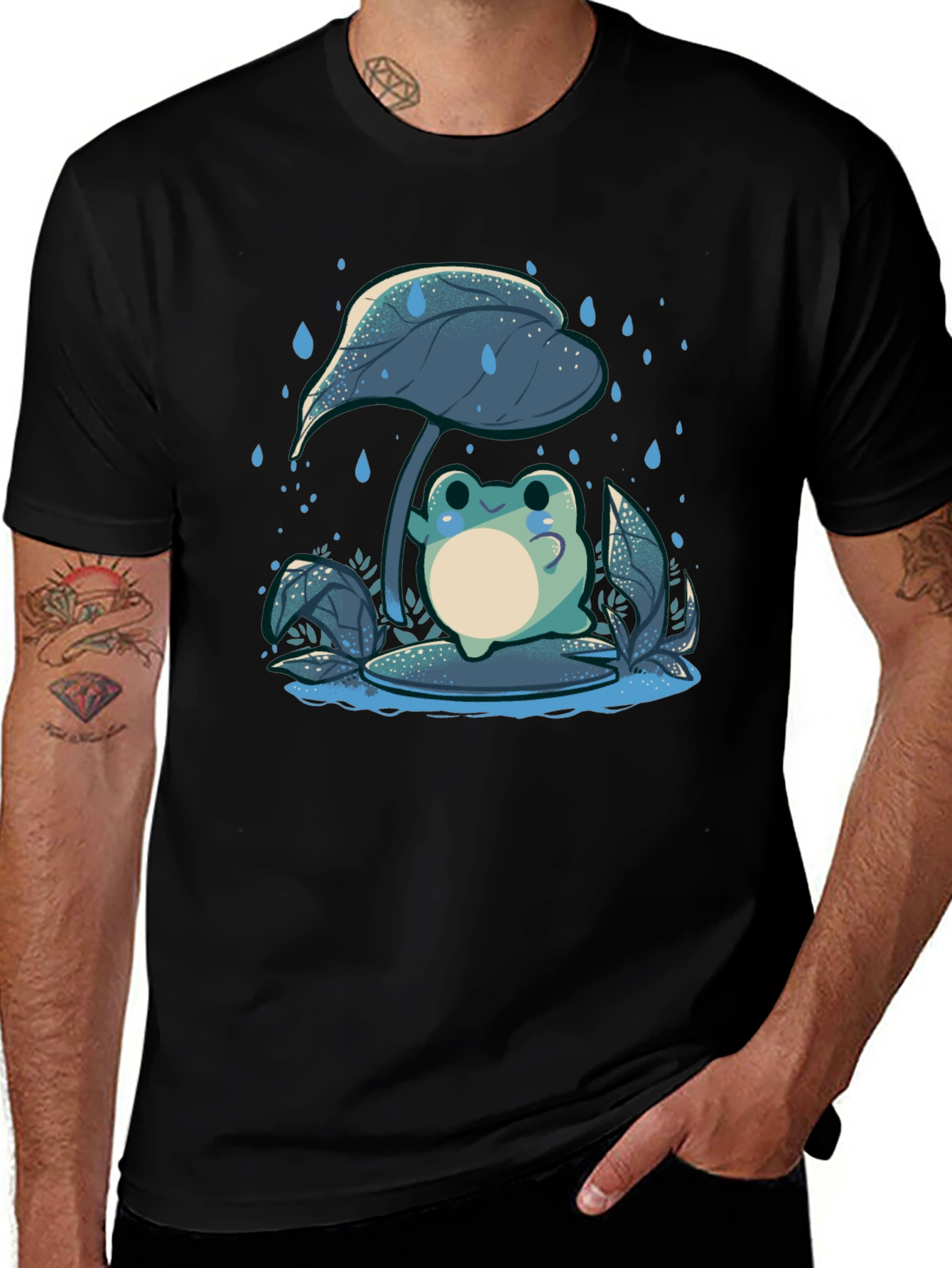 Variant 16 of Frog Under Leaf Graphic Tee