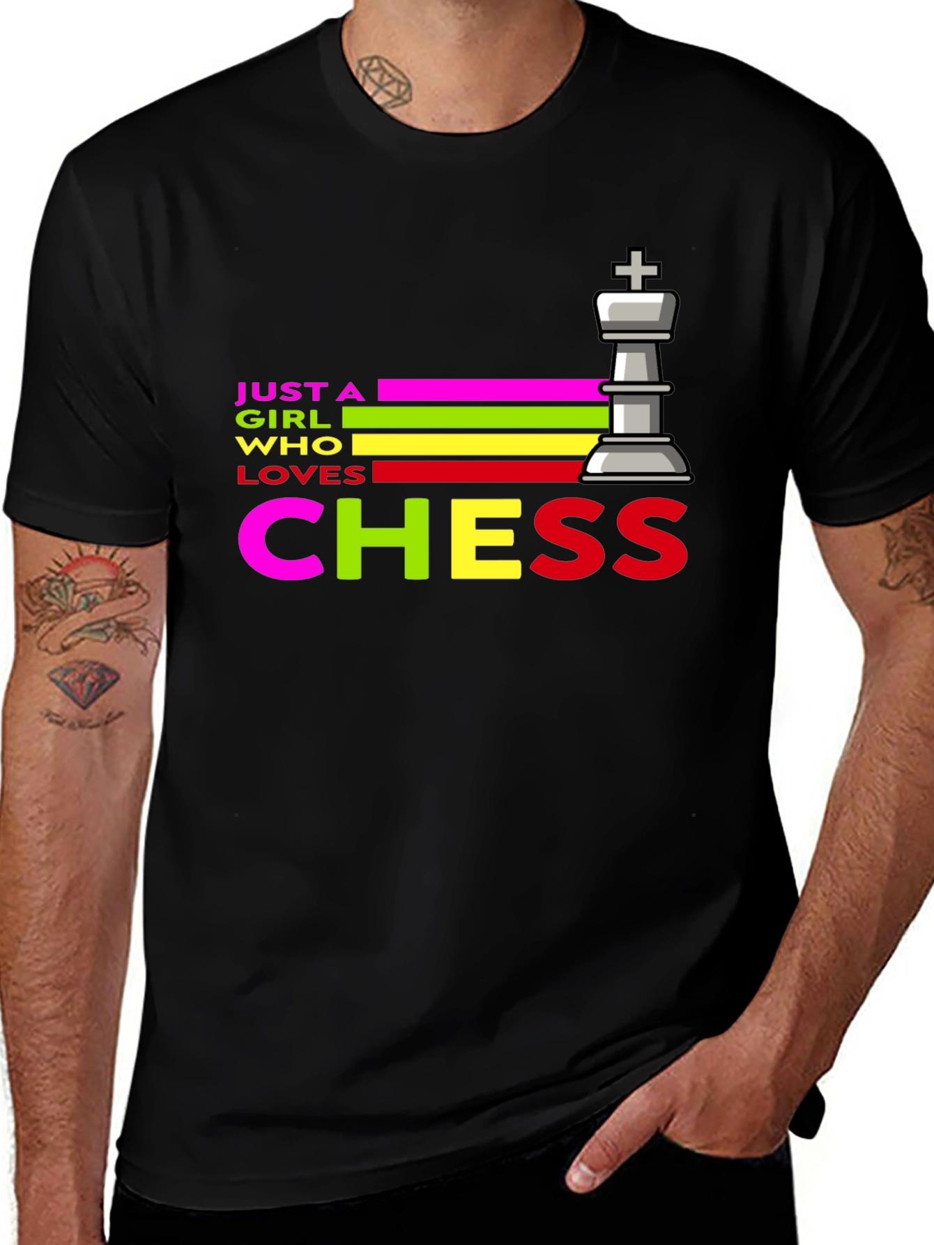 Variant 6 of Just A Girl Who Loves Chess T-Shirt