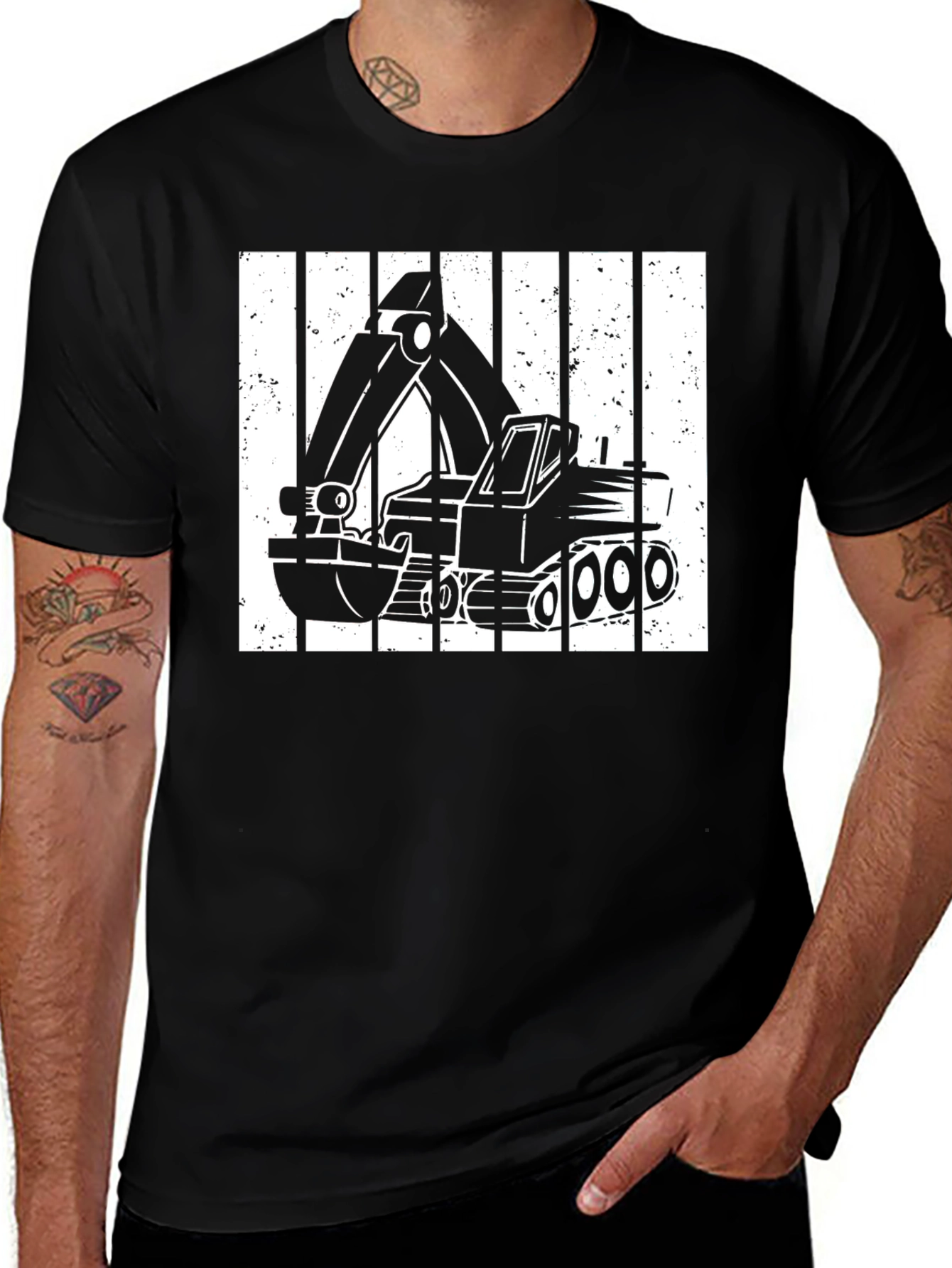 Variant 21 of Excavator Construction T-Shirt