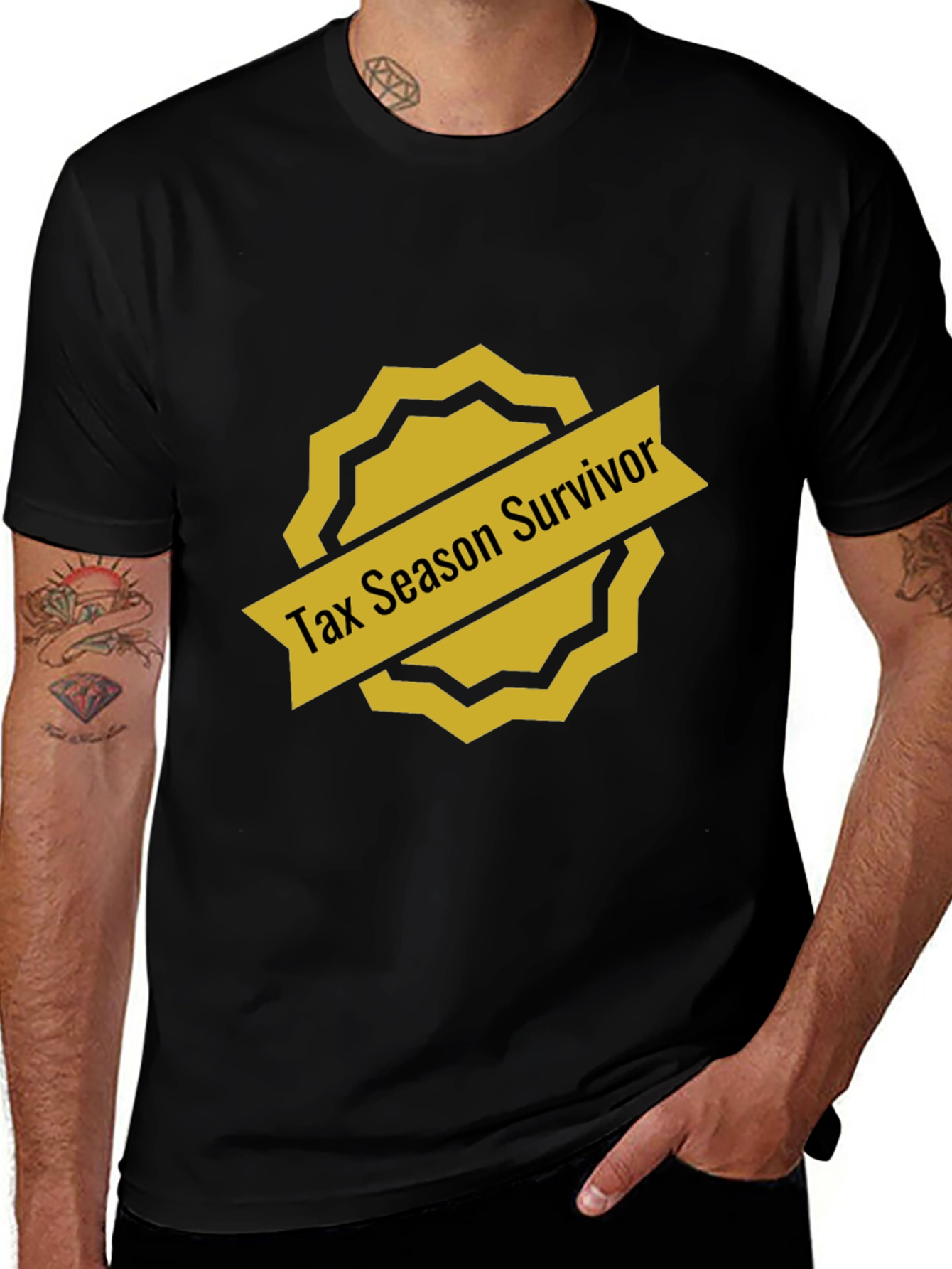 Variant 8 of Tax Season Survivor Black T-Shirt