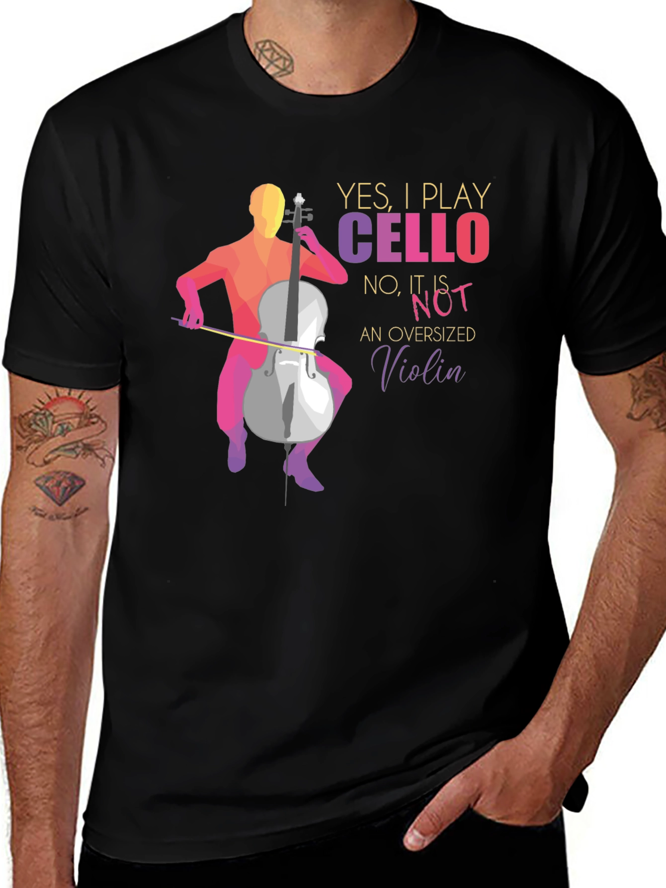 Variant 8 of Yes, I Play Cello T-Shirt - Music Lover Tee