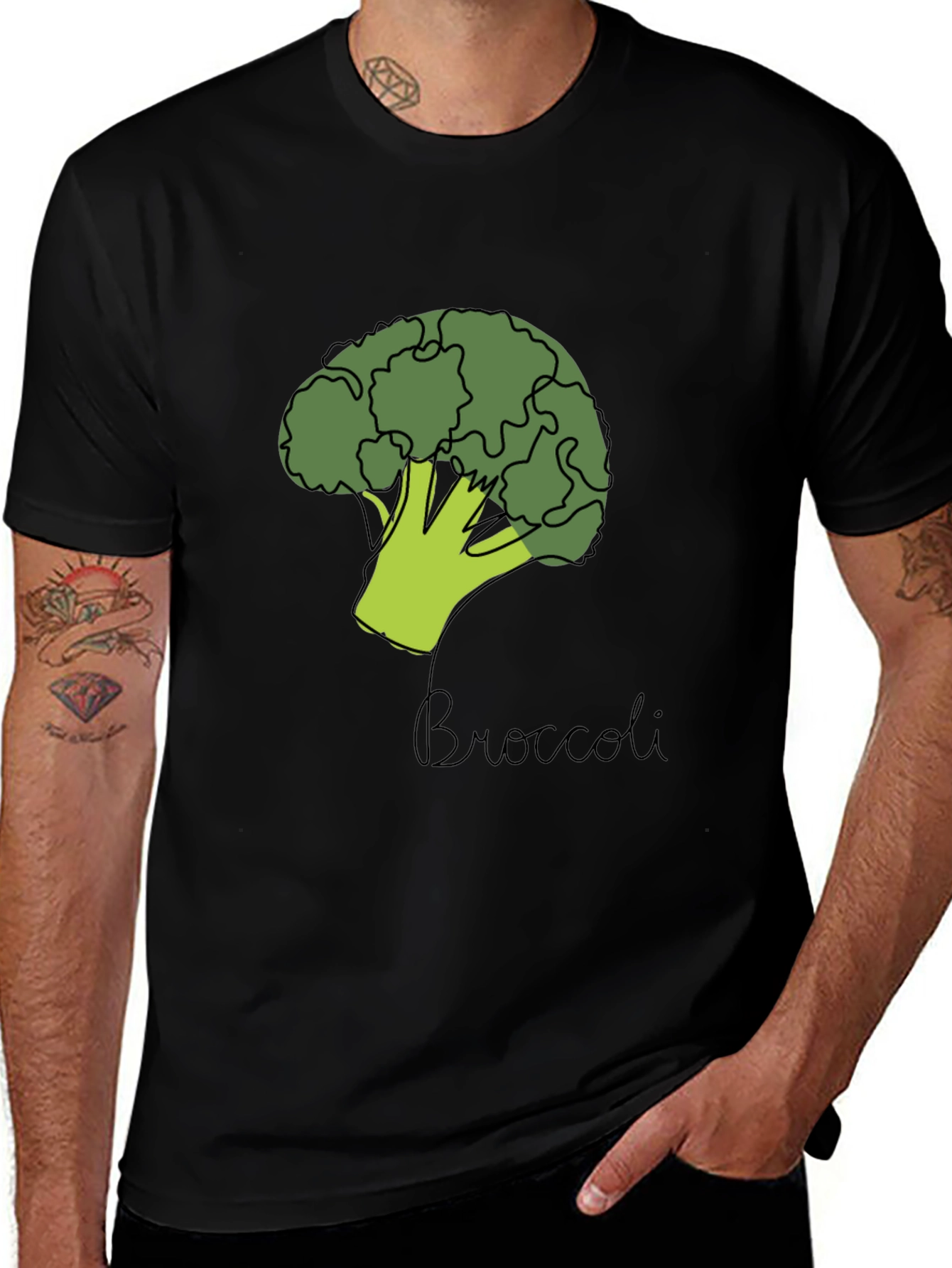 Variant 16 of Broccoli Graphic T-Shirt - Casual Tee for Vegetable Lovers