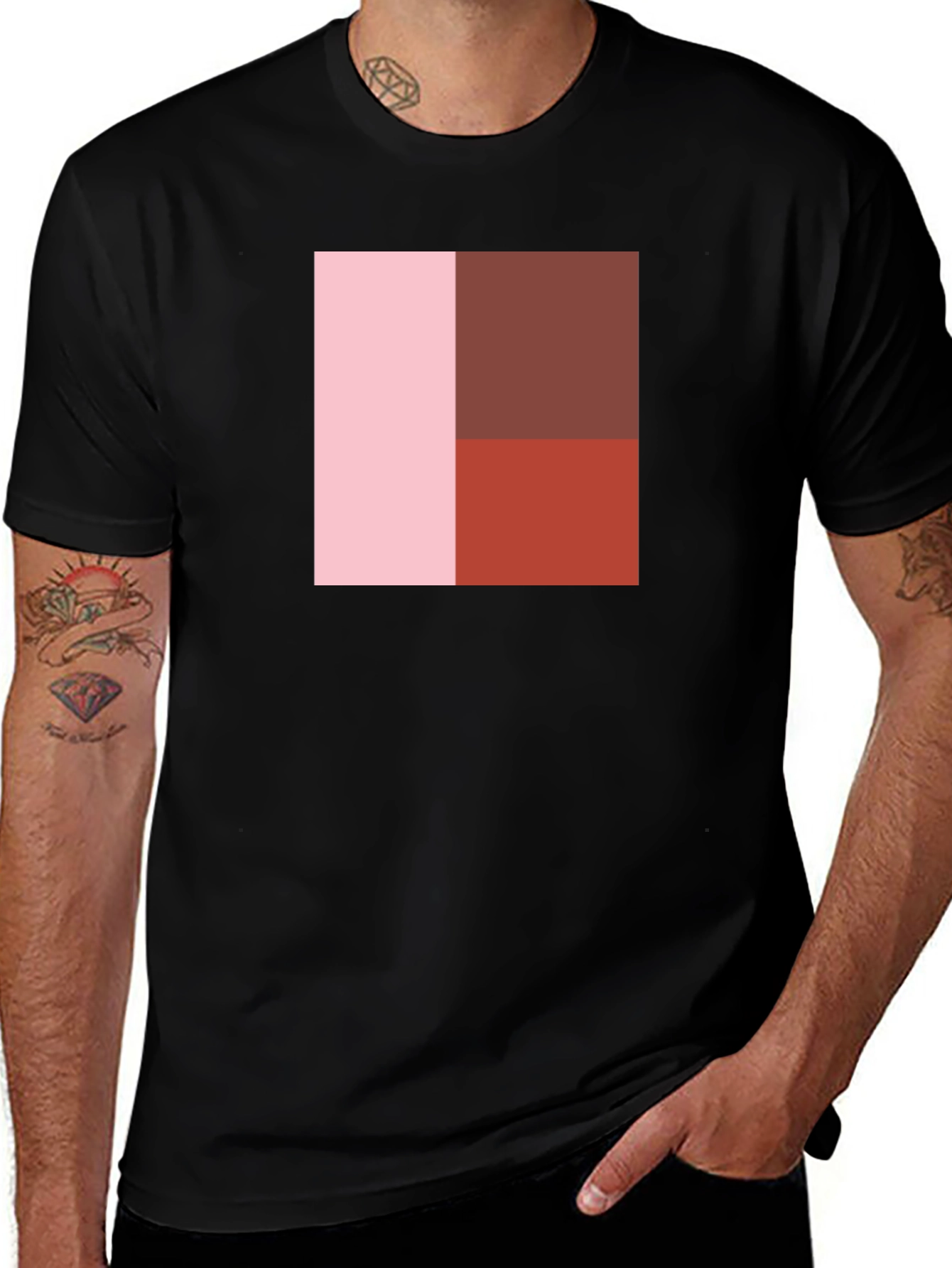 Variant 23 of Modern Color Block Tee - Stylish Men's Shirt
