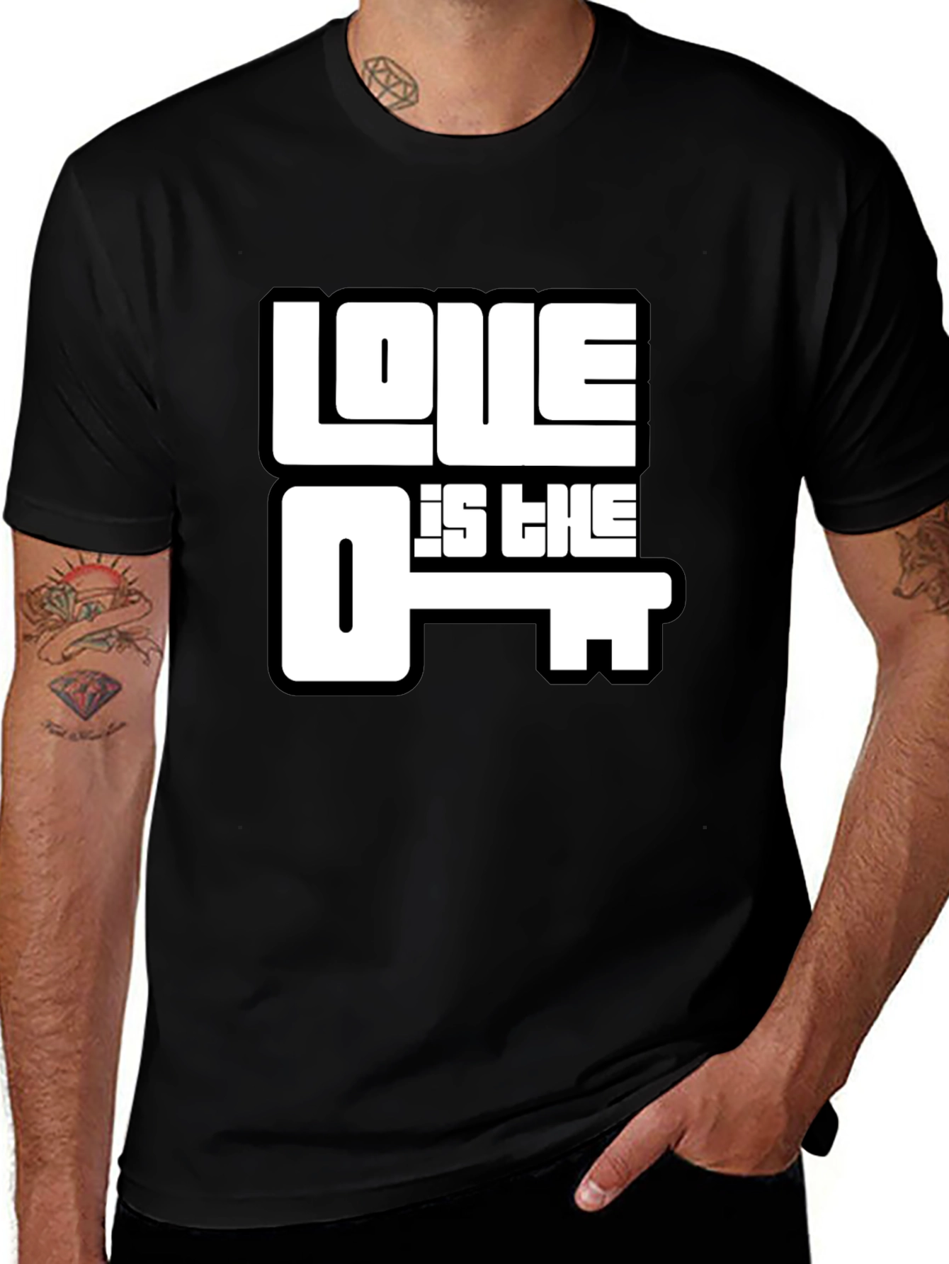 Variant 4 of Love is the Key Graphic T-Shirt