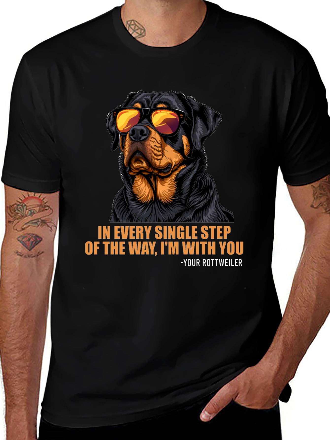 Rottweiler T-Shirt - In Every Step of The Way