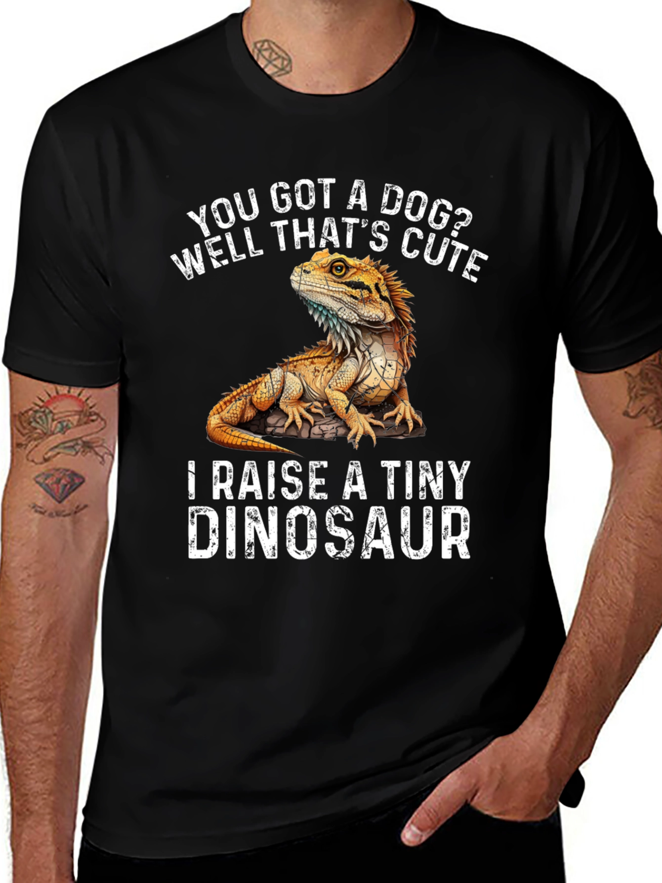 Variant 20 of Funny Bearded Dragon T-Shirt - Raise a Tiny Dinosaur