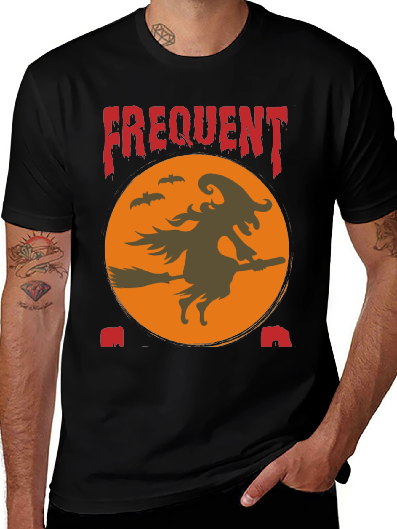Variant 15 of Frequent Flyer Witch Graphic Tee
