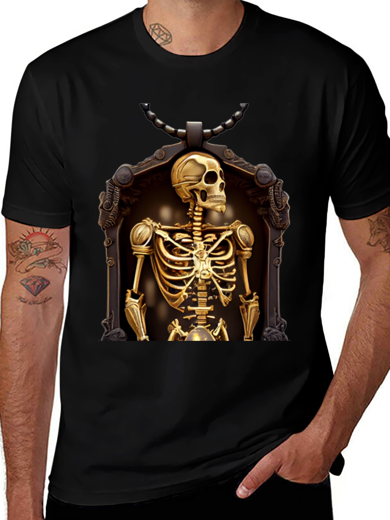 Variant 6 of Steampunk Skeleton Graphic Tee