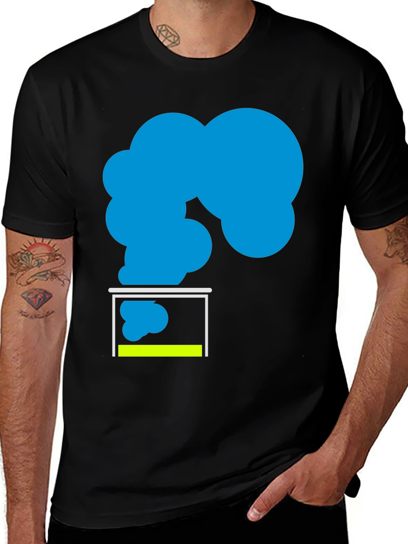 Variant 26 of Abstract Cloud in Box Graphic Tee