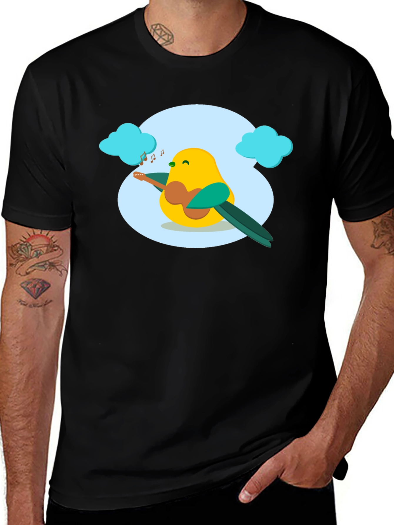 Singing Bird T-Shirt - Fun Cartoon Design