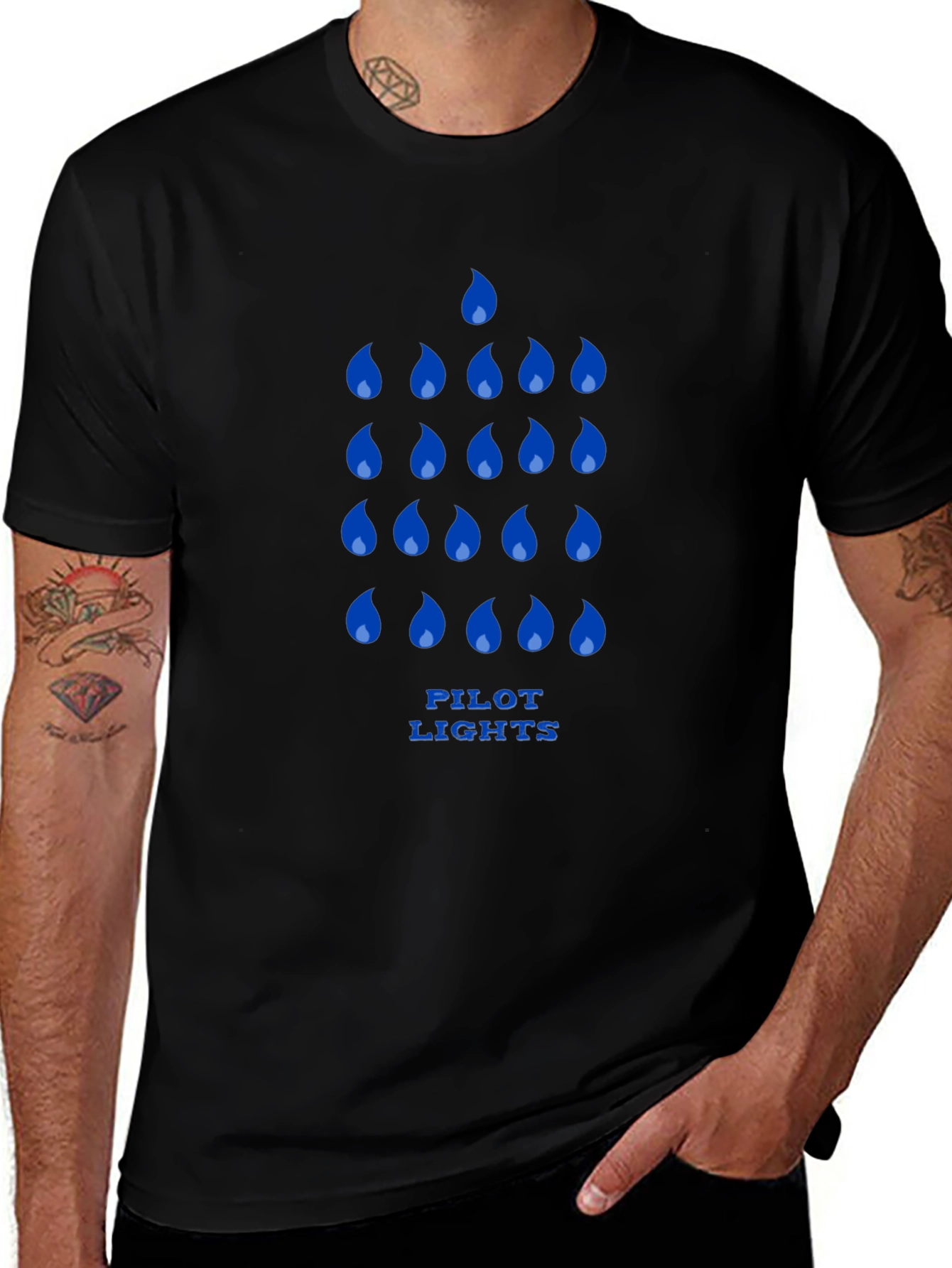 Variant 22 of Pilot Lights Graphic T-Shirt - Modern Design