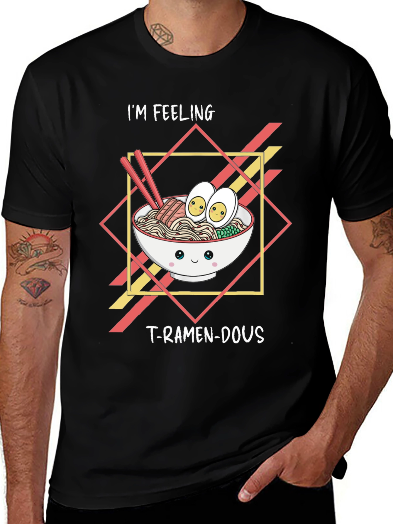 Variant 6 of I'm Feeling T-Ramen-Dous Black T-Shirt