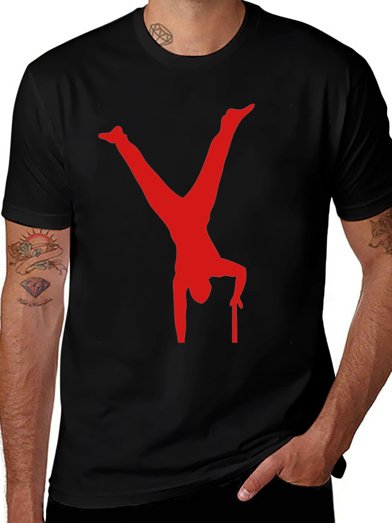 Variant 6 of Acrobat Design Black T-Shirt