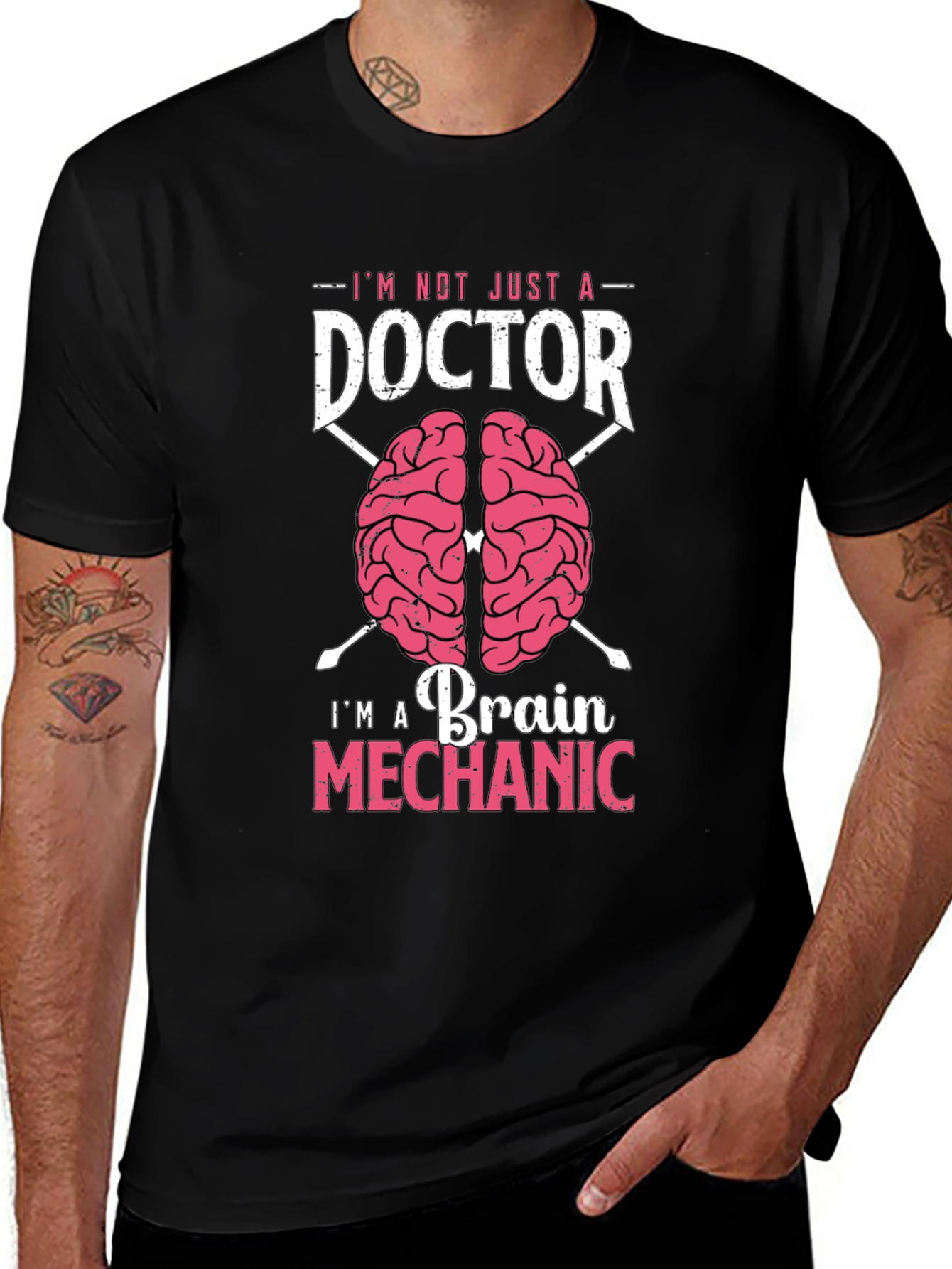 Brain Mechanic Doctor T-Shirt - Unique Neurosurgeon Gift