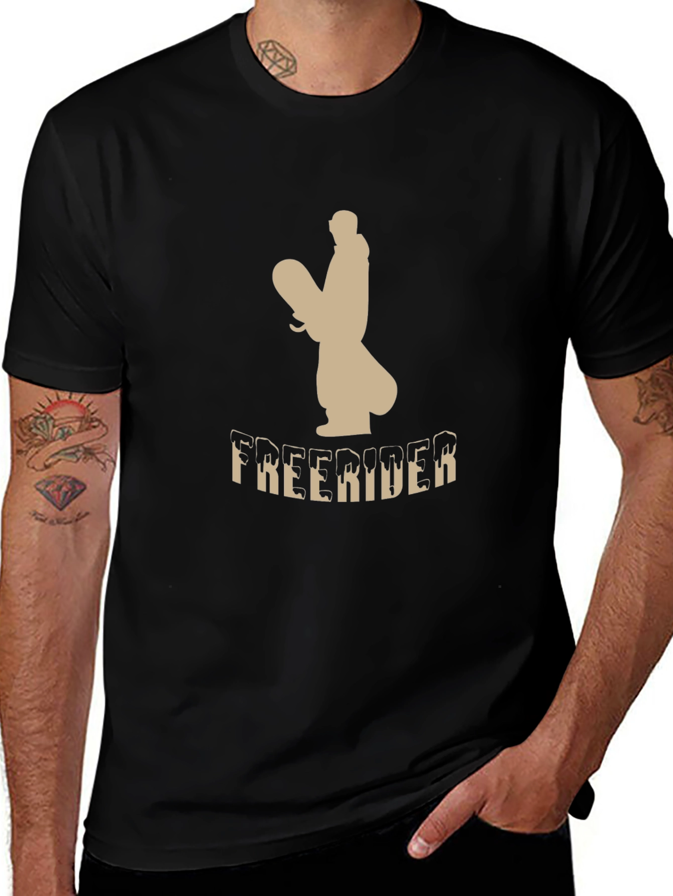 Variant 16 of Freerider Snowboarder Graphic T-Shirt