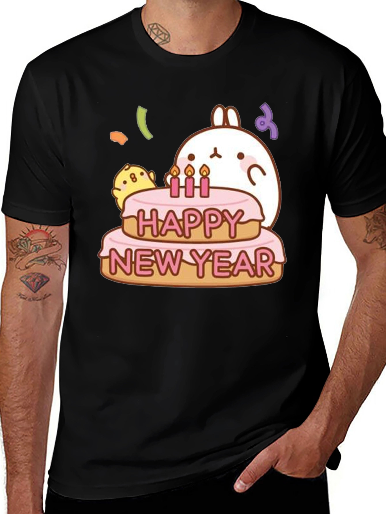 Variant 20 of Happy New Year Molang T-Shirt
