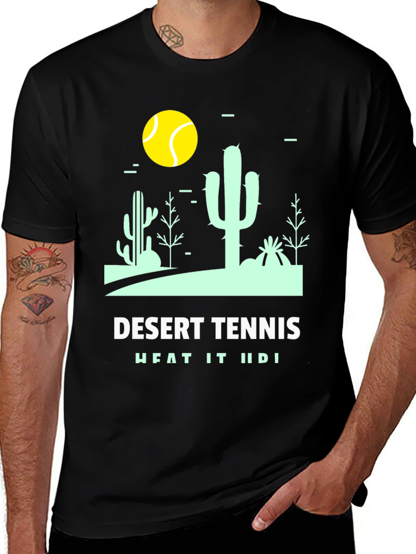 Variant 2 of Desert Tennis T-Shirt - Heat It Up!