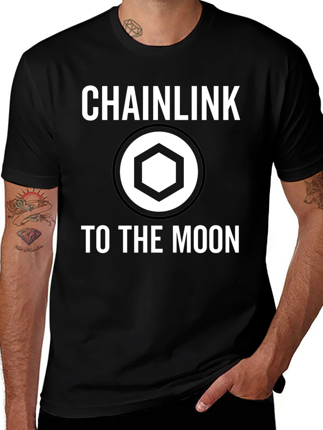 Chainlink to the Moon T-Shirt - Crypto HODL Apparel