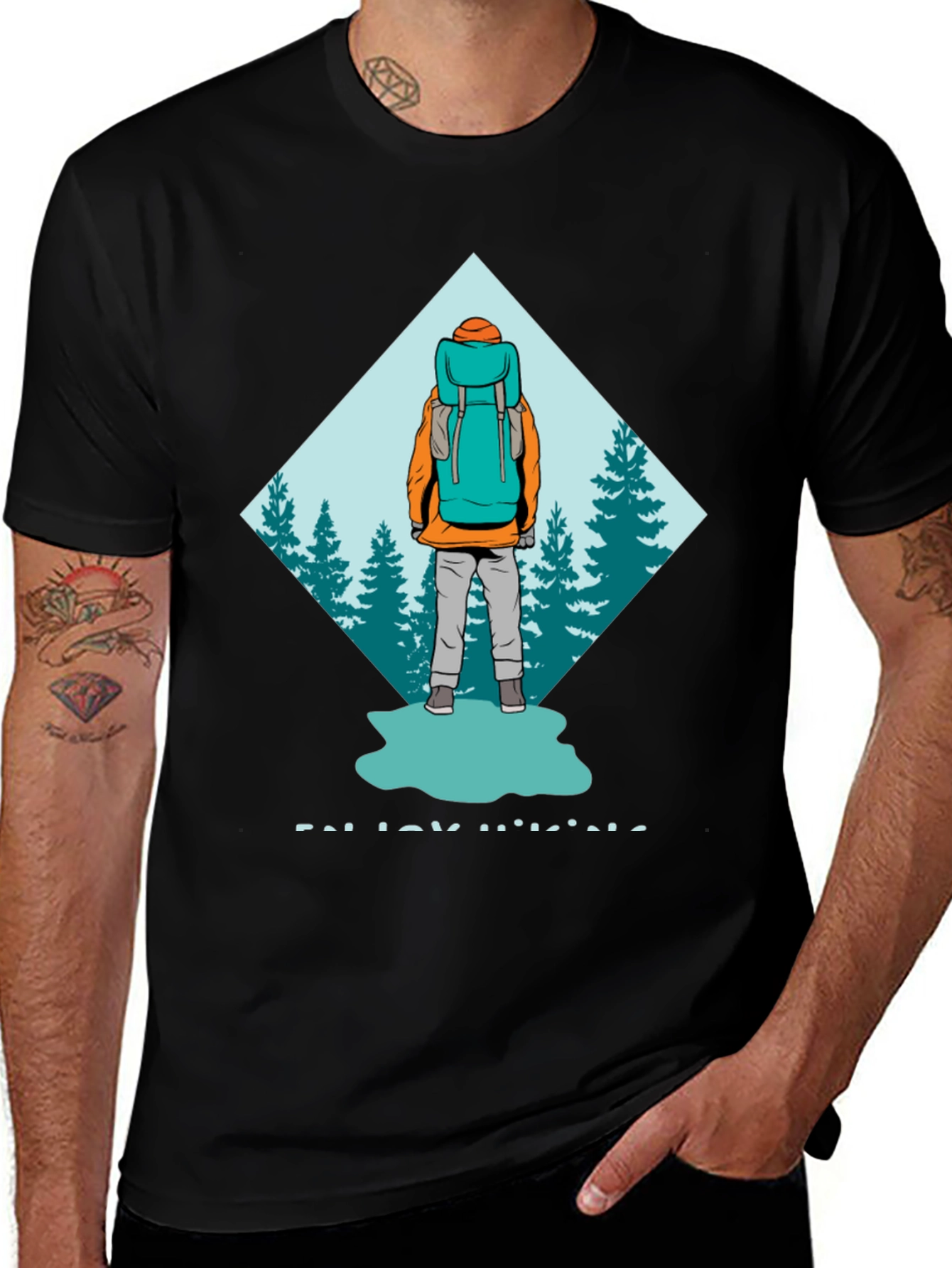 Variant 19 of Enjoy Hiking Tee: Outdoor Adventure T-Shirt