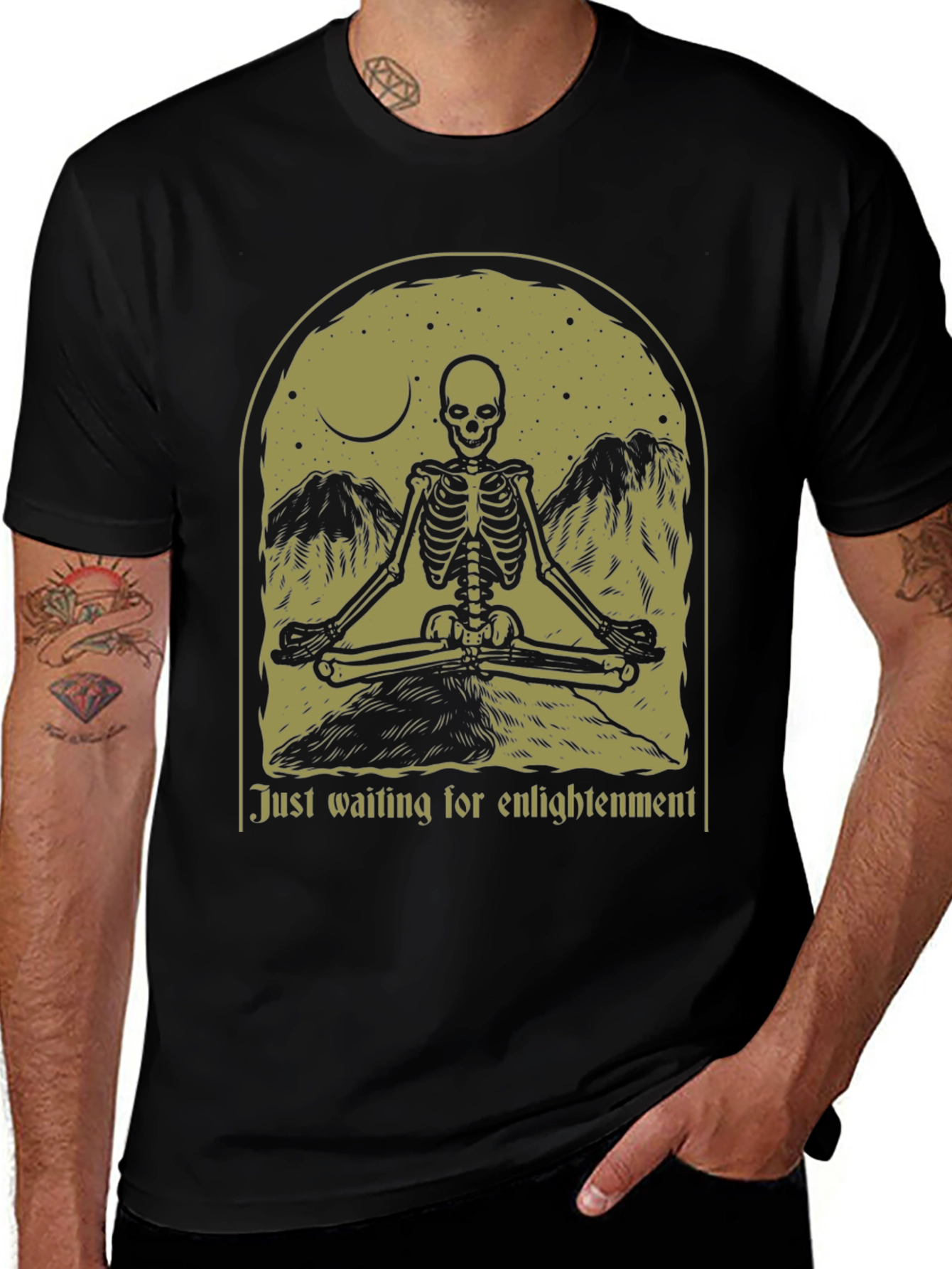 Variant 17 of Enlightenment Skeleton Graphic Tee