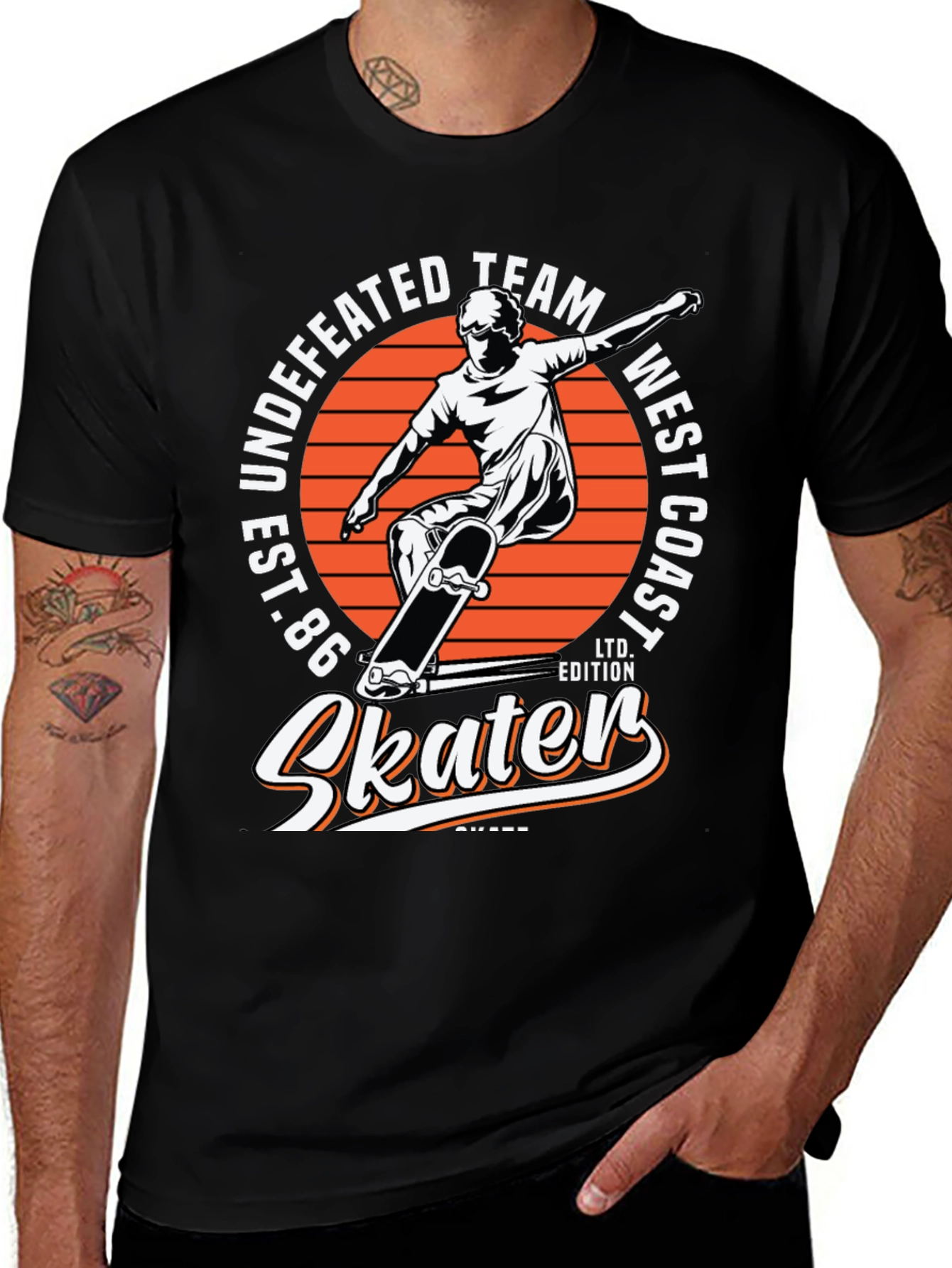Variant 10 of Skater Undefeated Team Graphic Tee
