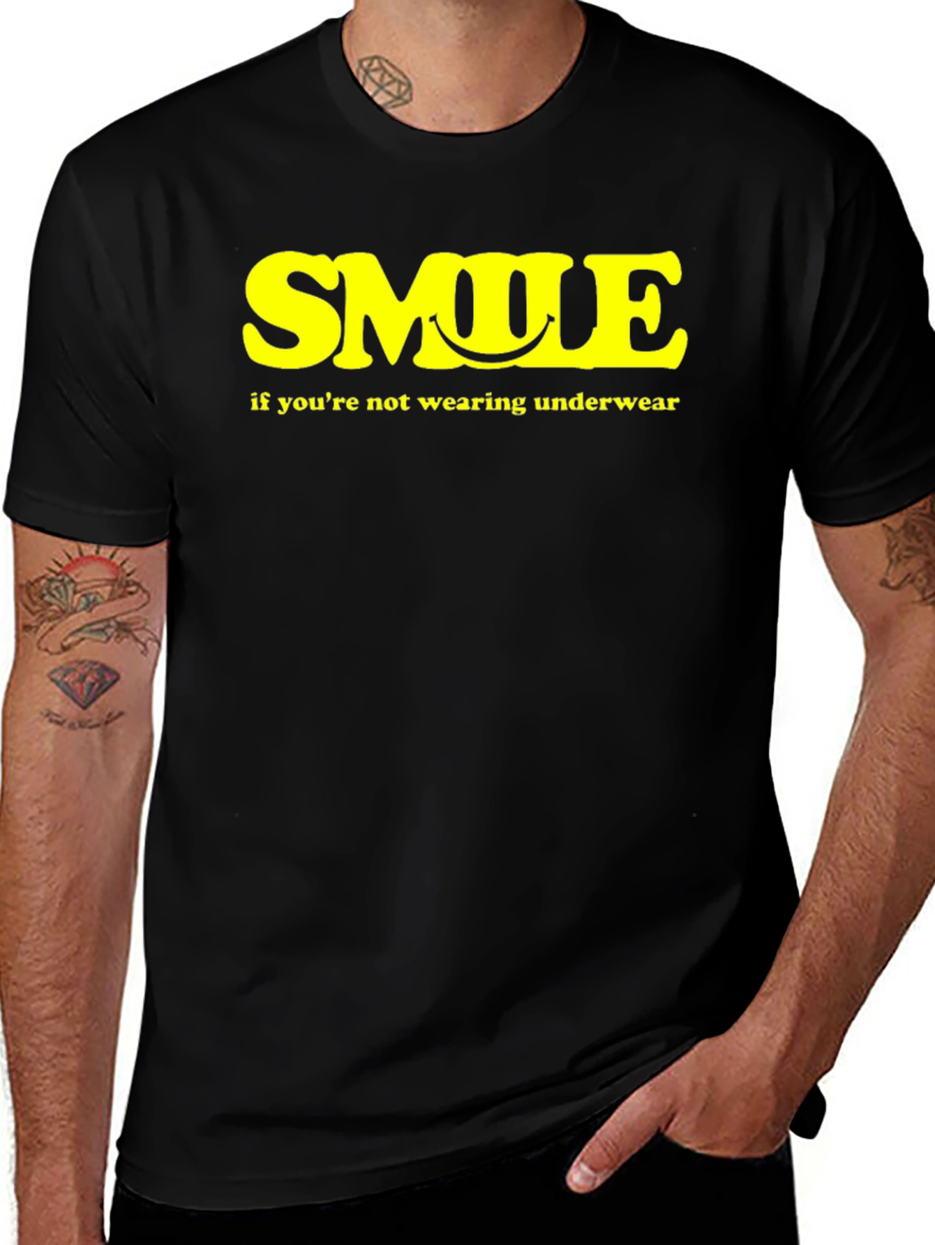 Variant 10 of Smile Underwear Humor Tee