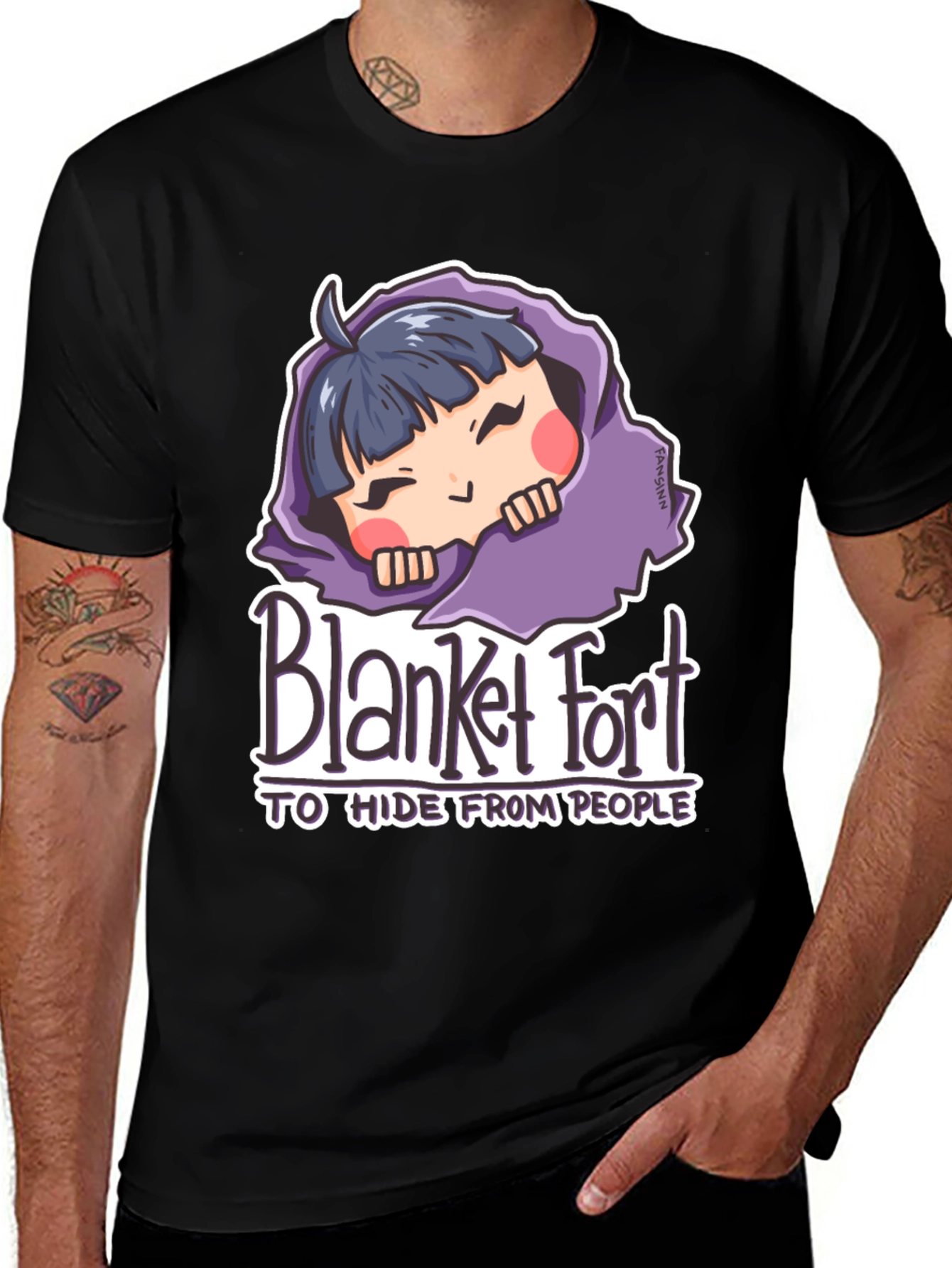 Variant 28 of Blanket Fort T-Shirt: Hide From People Comfortably