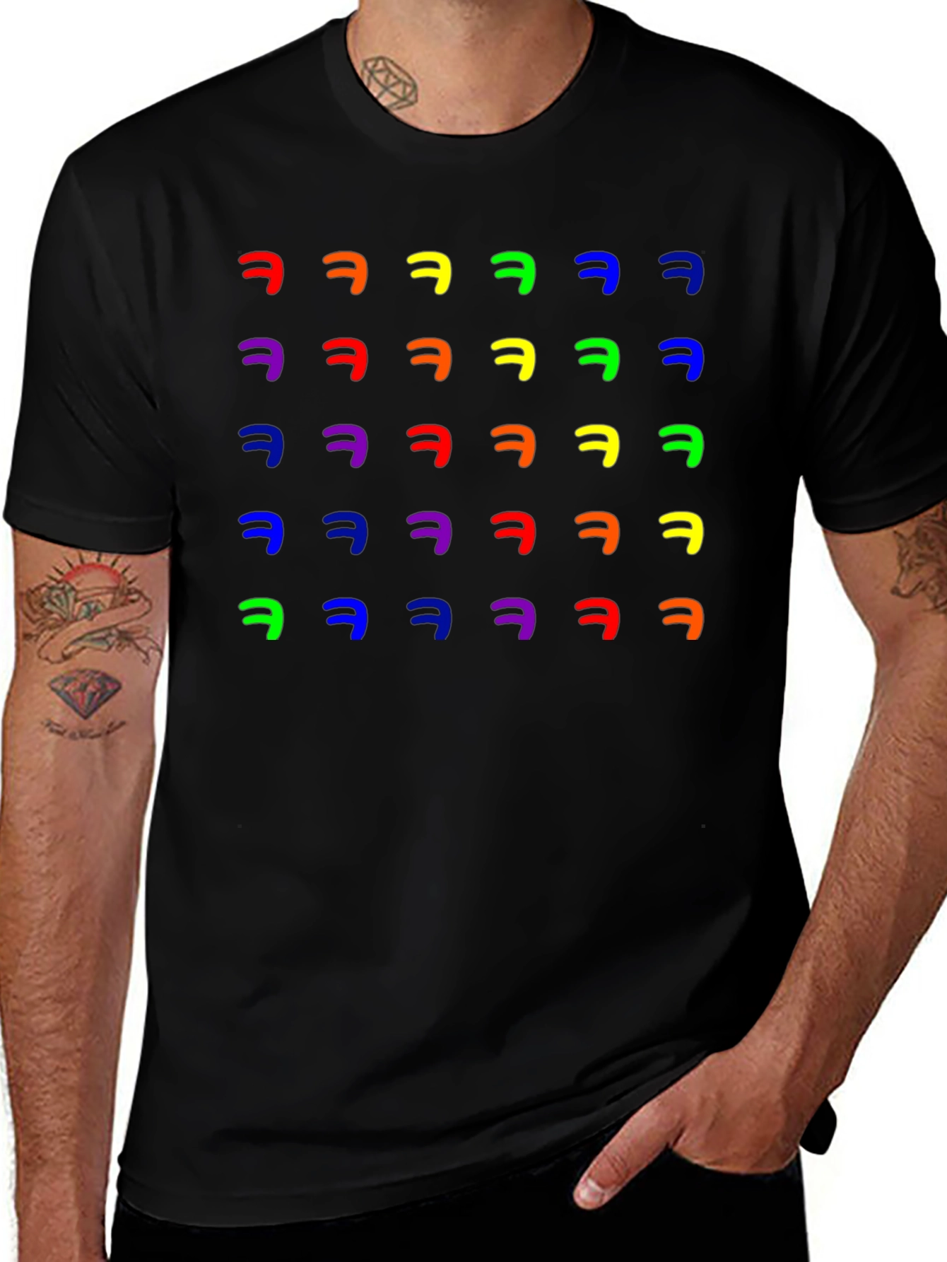 Variant 20 of Rainbow HAHA T-Shirt - Funny Colorful Graphic Tee