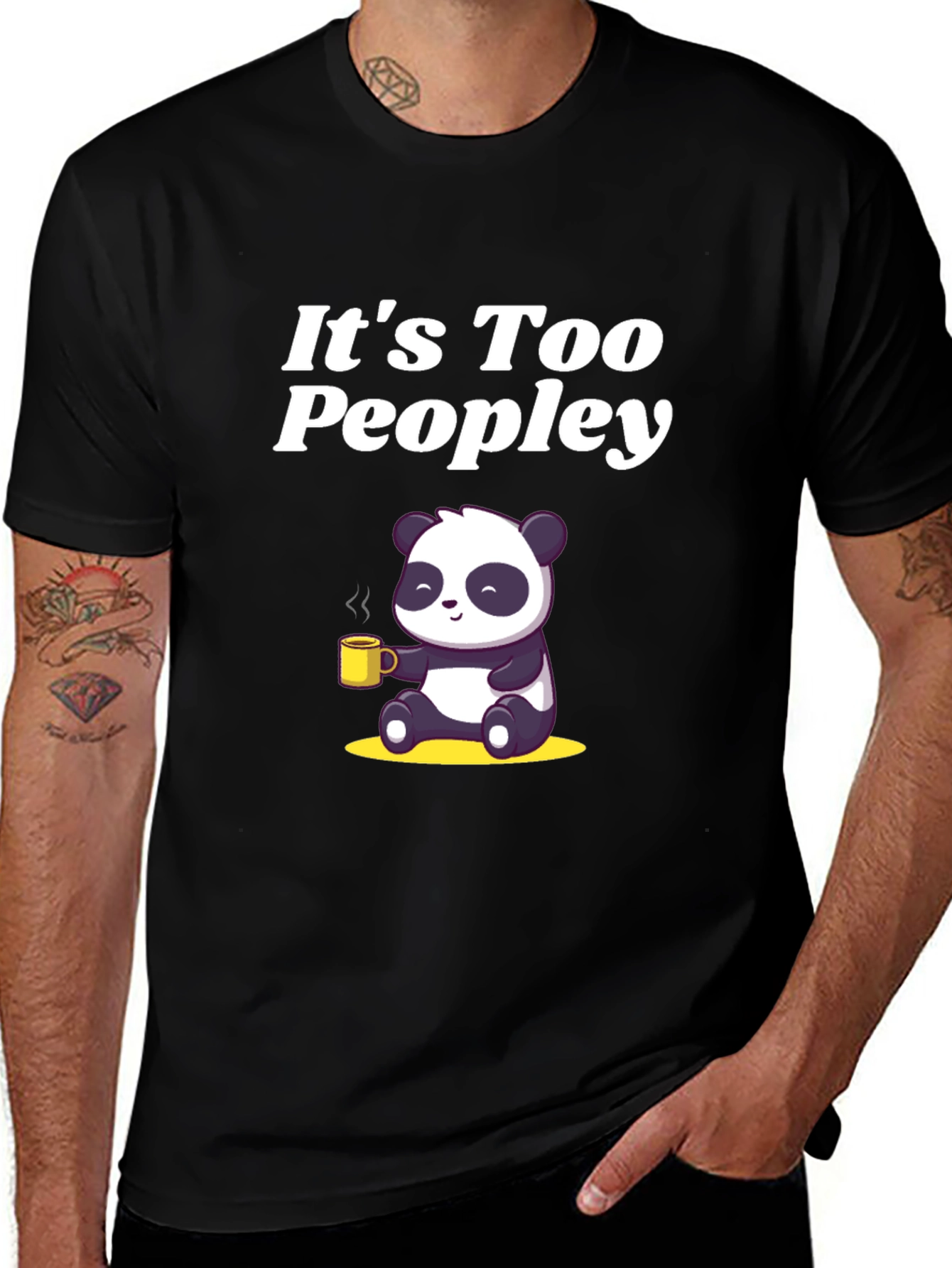 Variant 23 of It's Too Peopley Panda T-Shirt