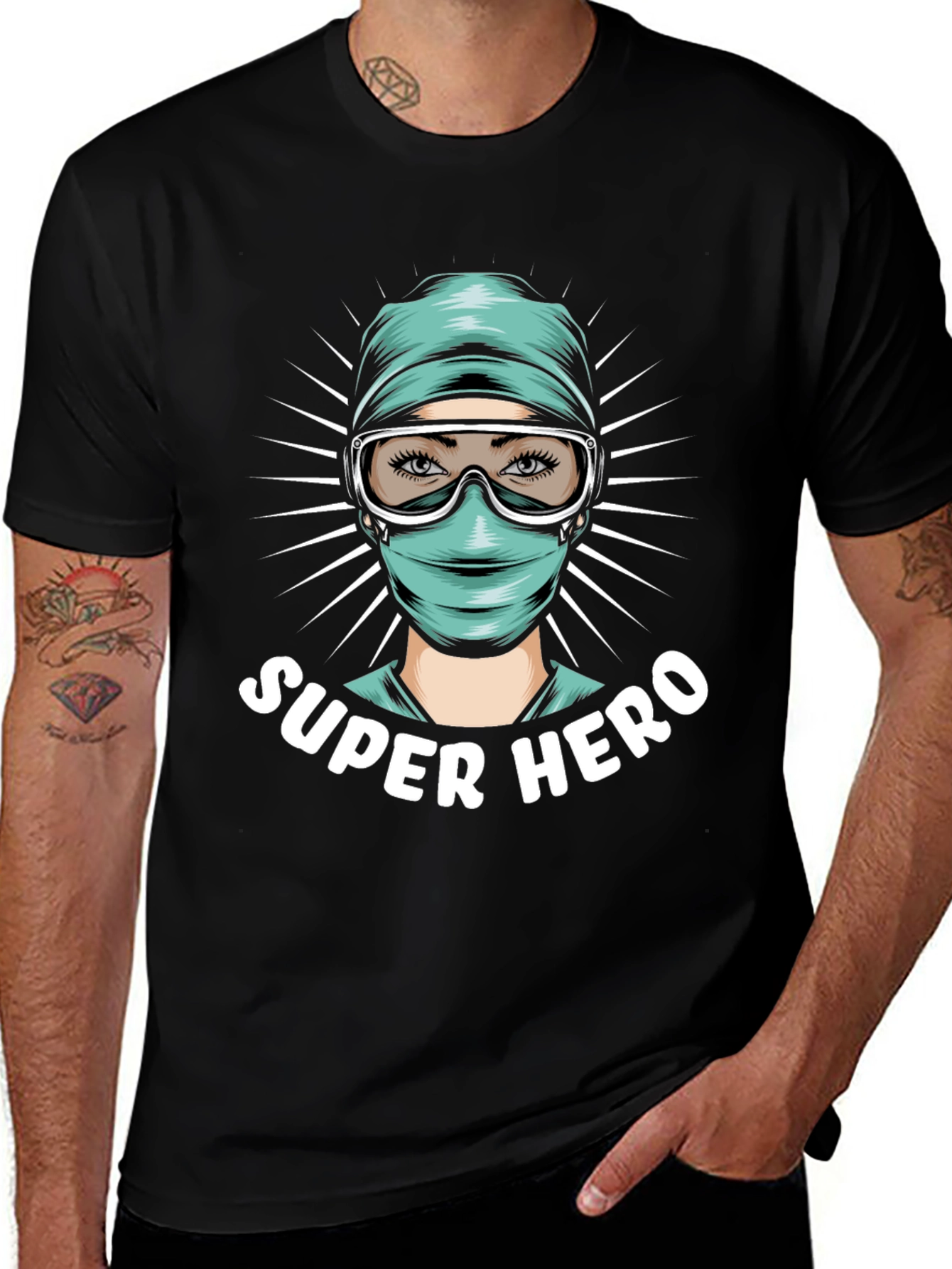 Super Hero Doctor Graphic T-Shirt