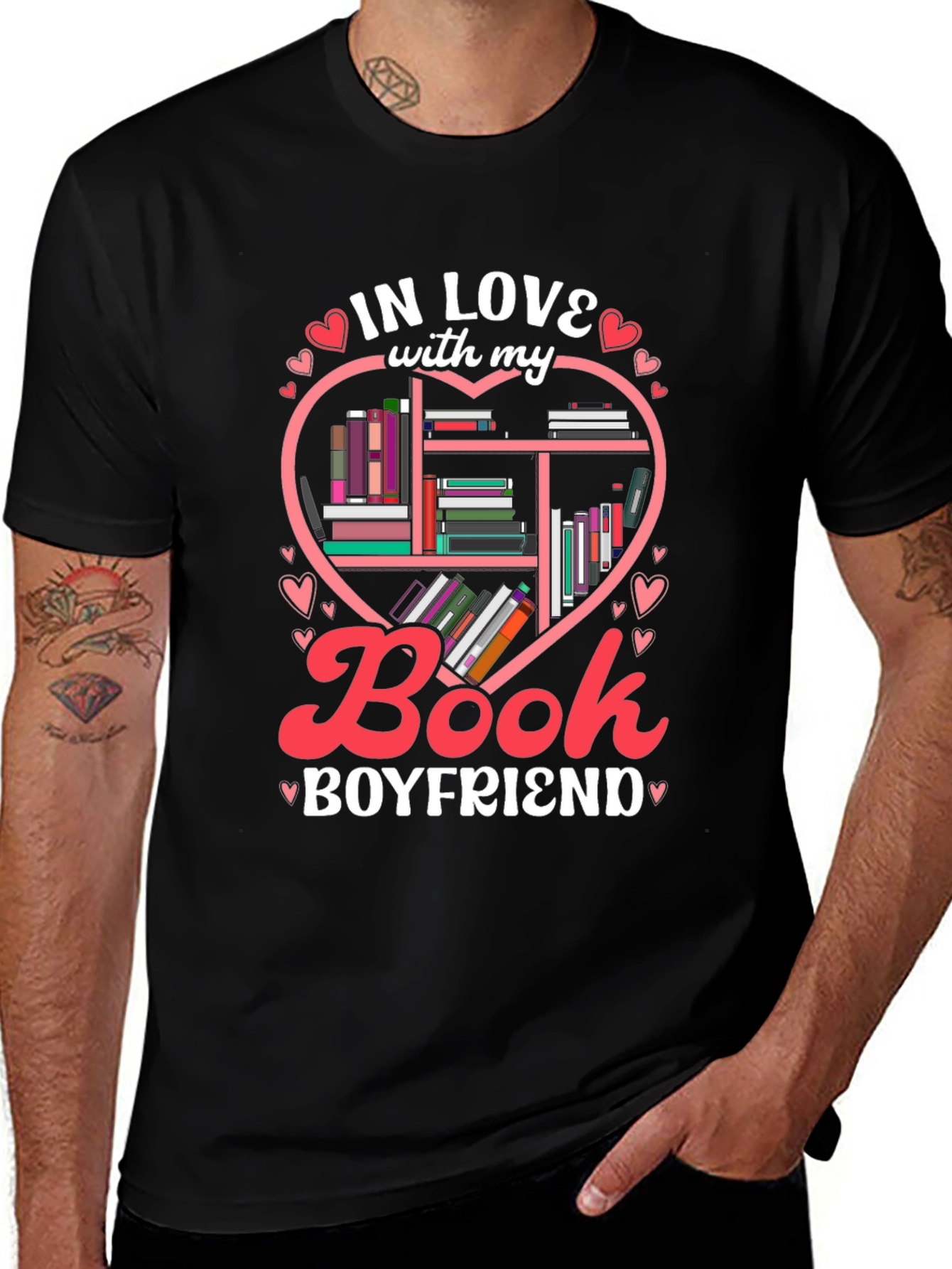 Variant 2 of Book Boyfriend T-Shirt - In Love With My Book Boyfriend