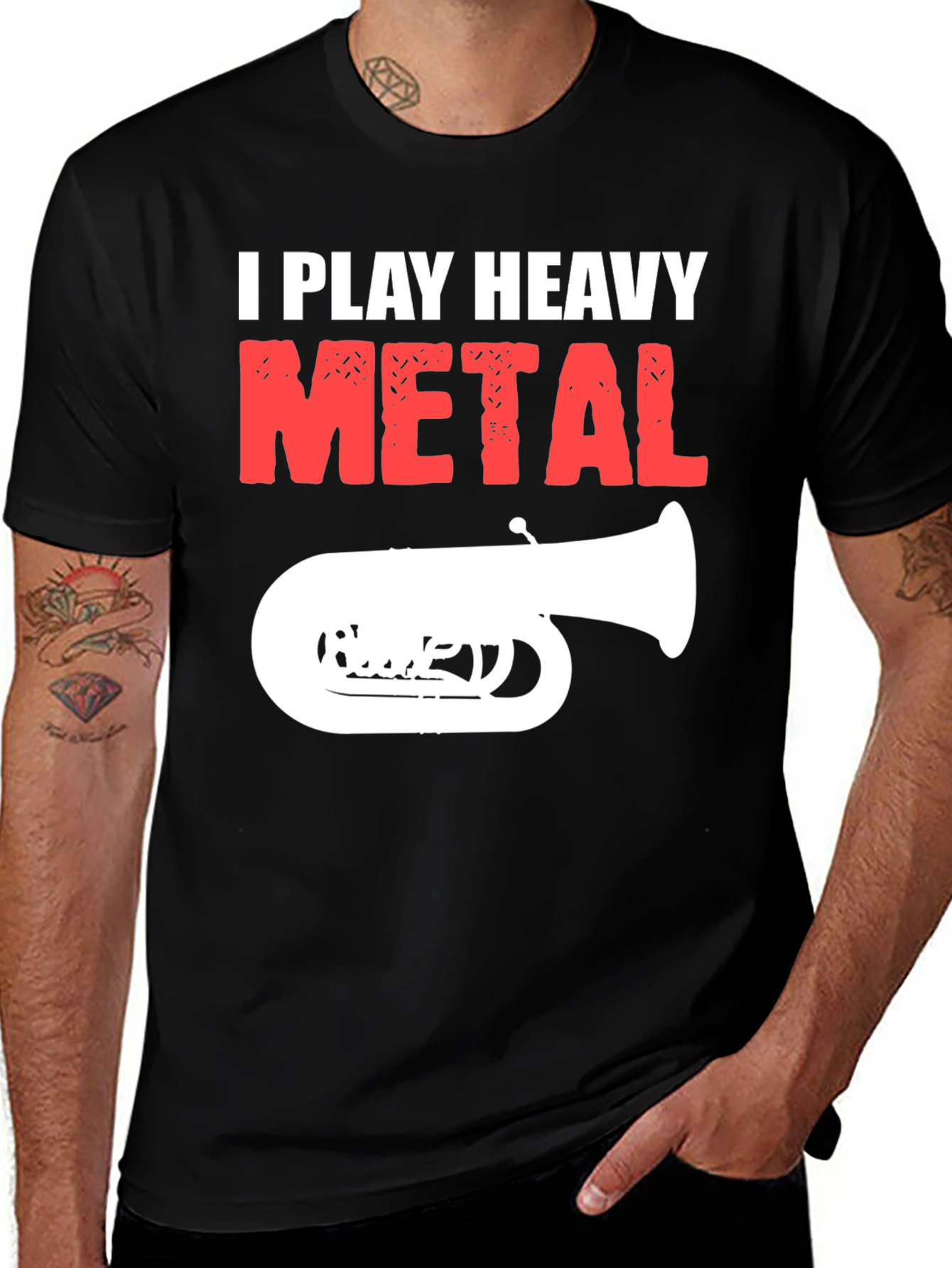 Variant 26 of I Play Heavy Metal T-Shirt - Funny Band Tee